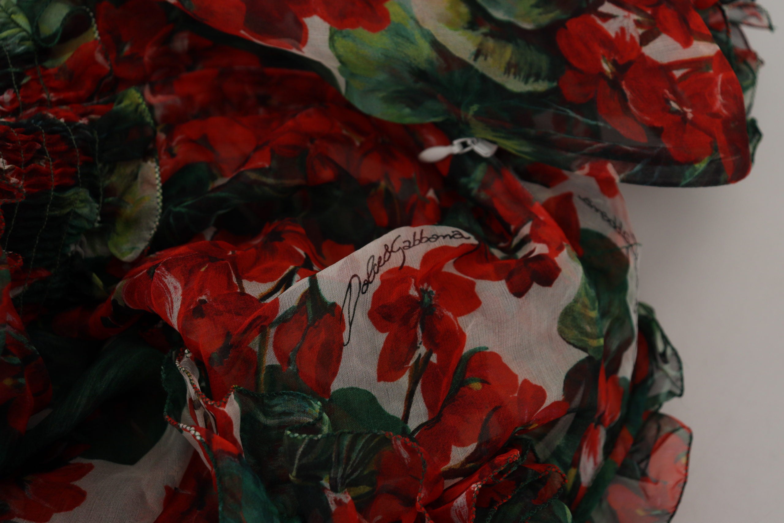 Dolce & Gabbana Елегантна многоцветна копринена рокля с А-силует