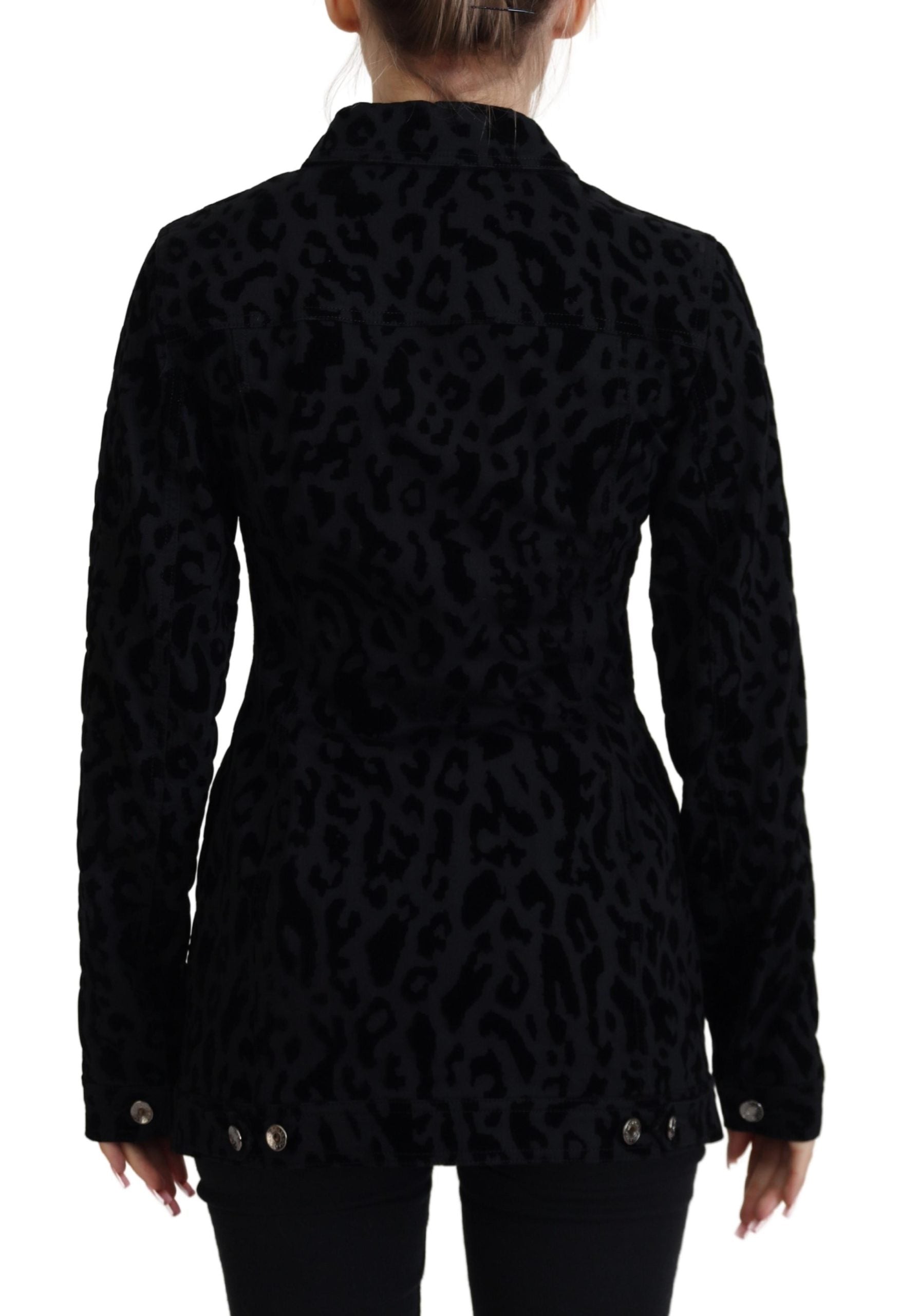 Dolce & Gabbana Chic дънково яке с леопард