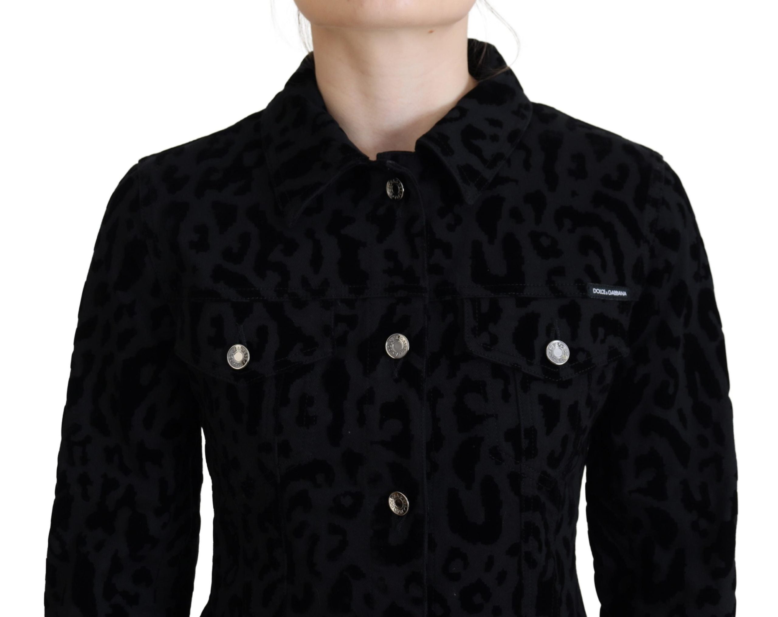Dolce & Gabbana Chic дънково яке с леопард