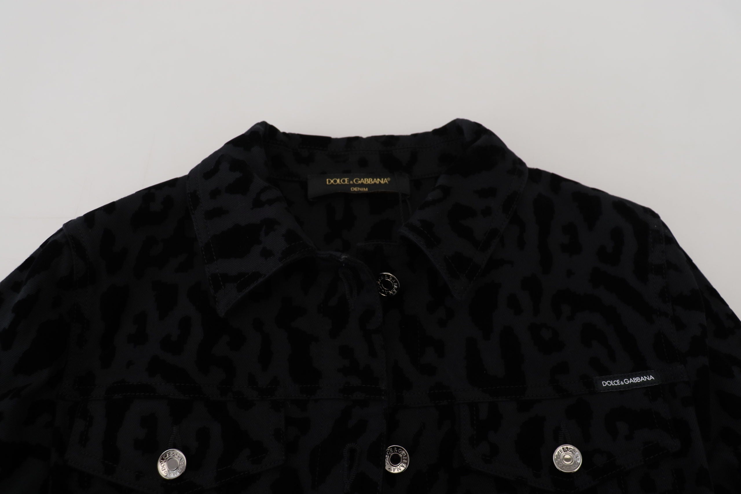 Dolce & Gabbana Chic дънково яке с леопард