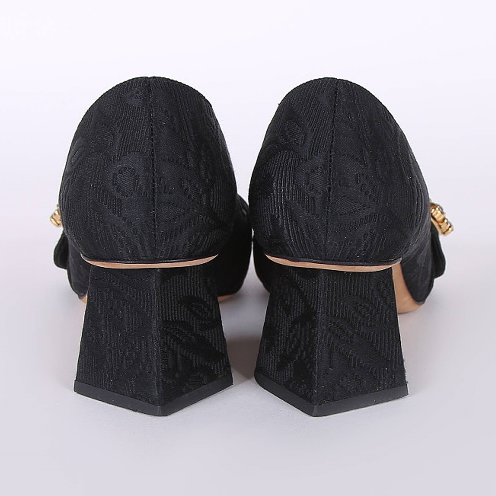 Токчета Dolce & Gabbana Black Brocade Crystals Heels Pumps