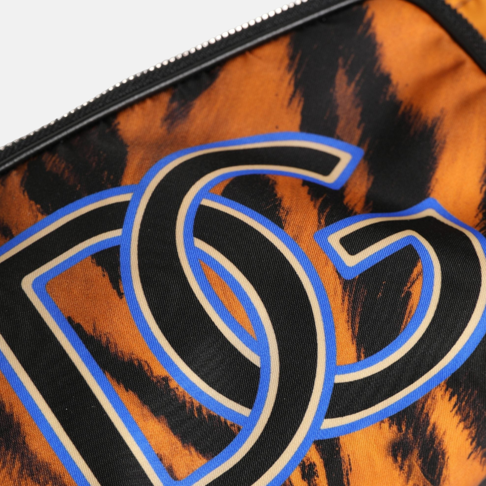 Dolce & Gabbana Brown Tiger Print Waist Bag Close-Up