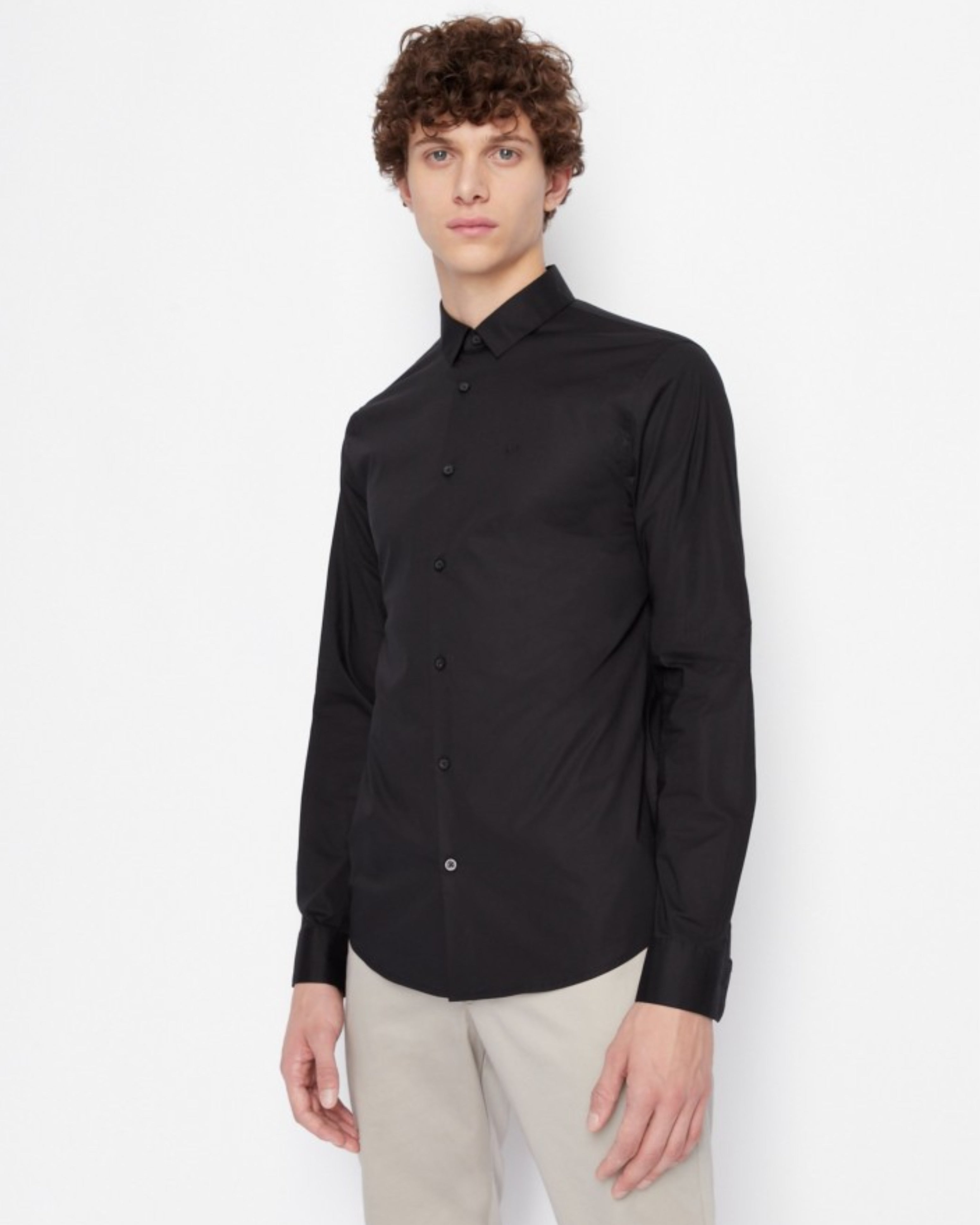 Мъжка риза в черно Men’s shirt Armani Exchange 8NZC31 ZN28Z 1200 Black size XXL, Lifestyle view