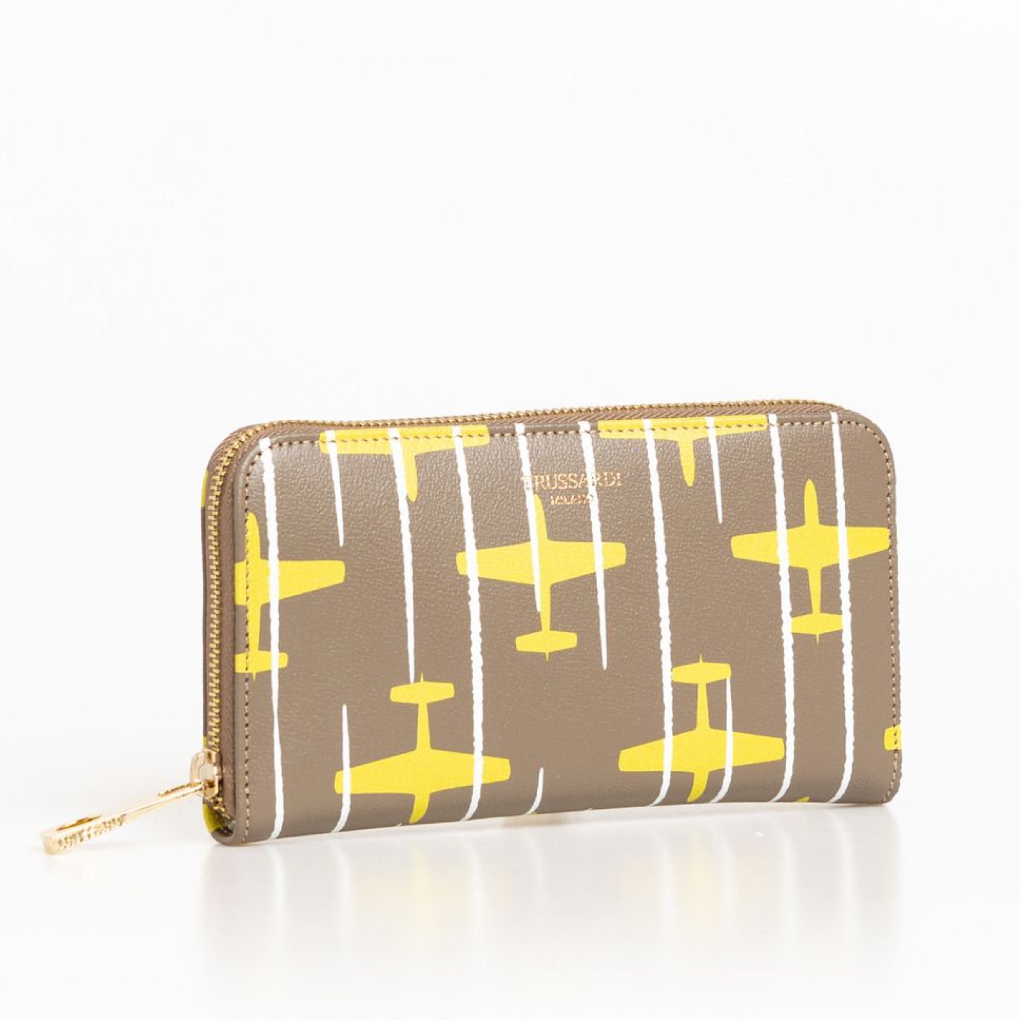 Клъч портмоне Clutch wallet Trussardi Airplane in Beige