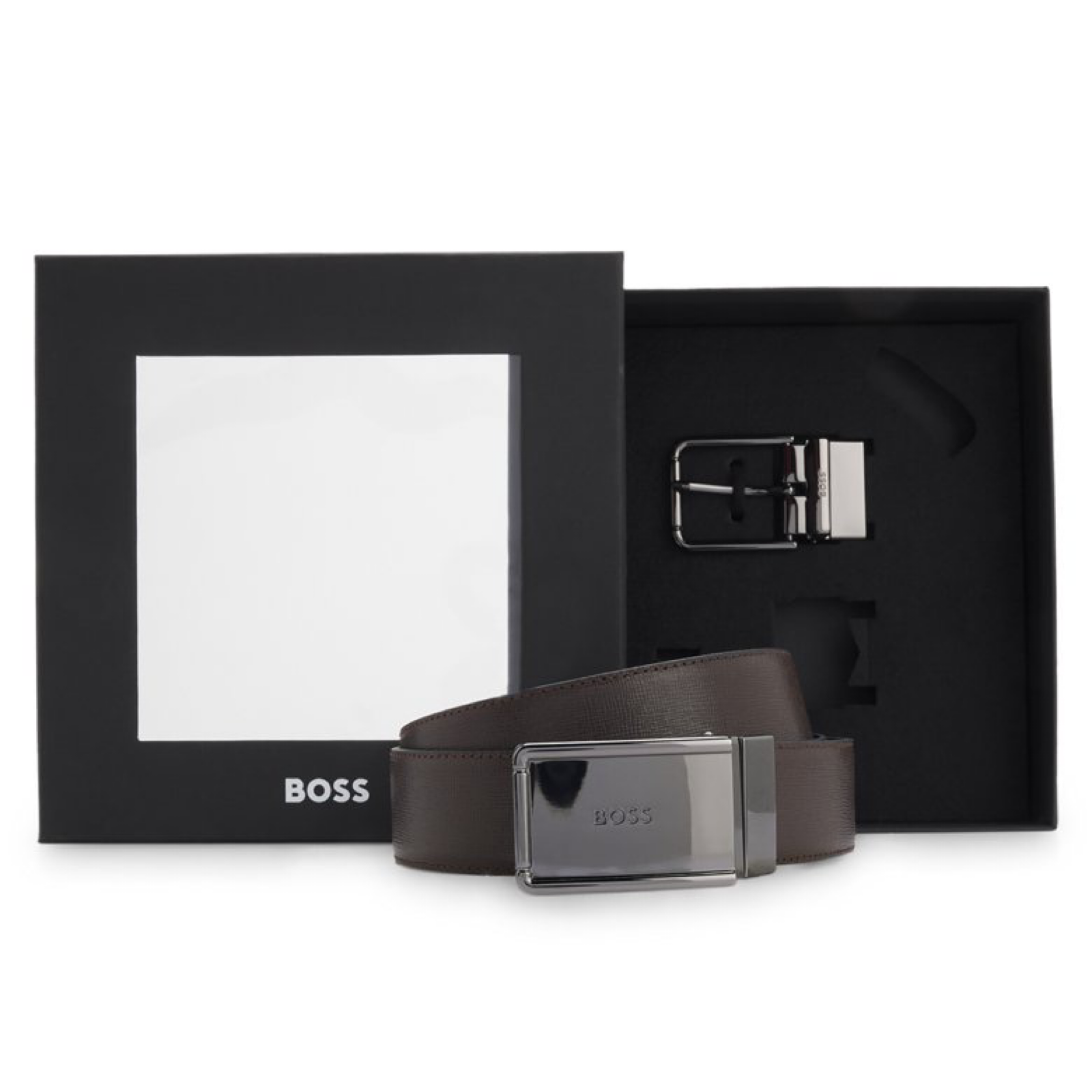 Мъжки подаръчен комплект колан Boss Men Belt Gift Set 50558740 002 Box View