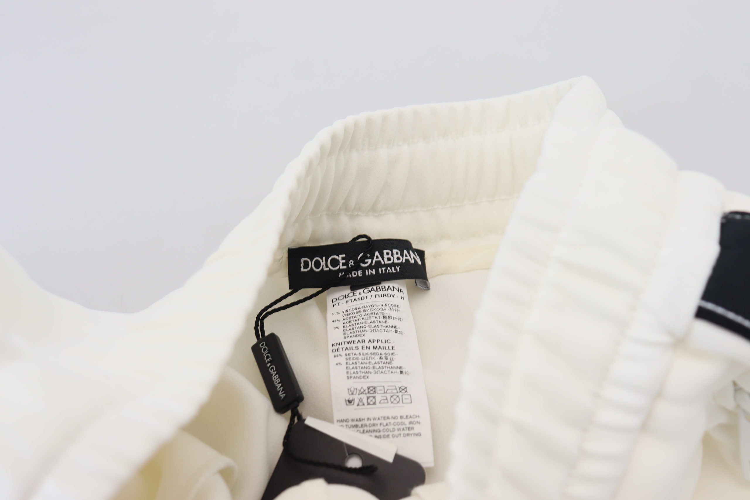 Шик бели джогинг панталони Dolce & Gabbana за повишен комфорт