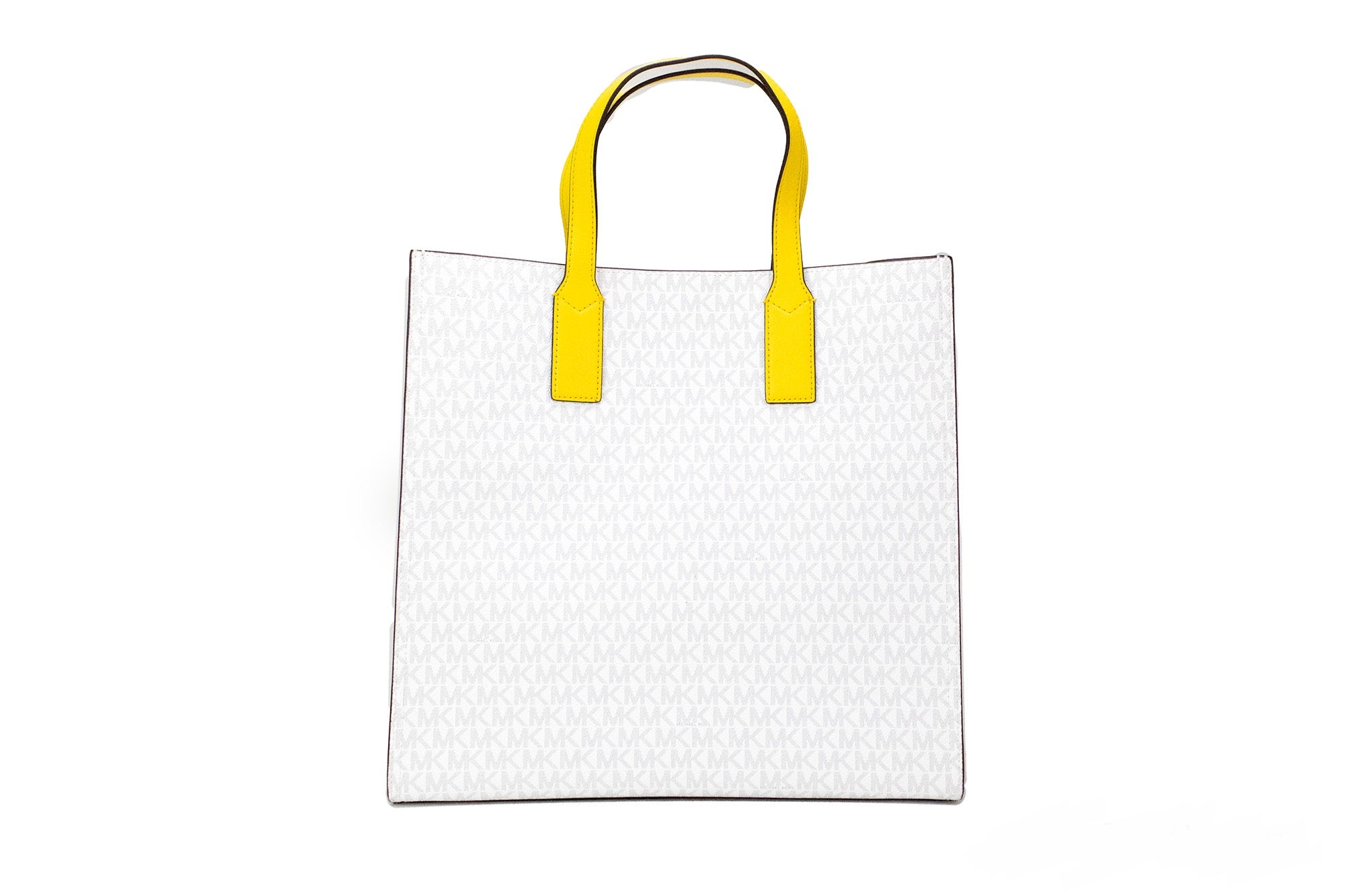 Дамска чанта за компютър Michael Kors Kenly Large Signature Citrus PVC North South Tote