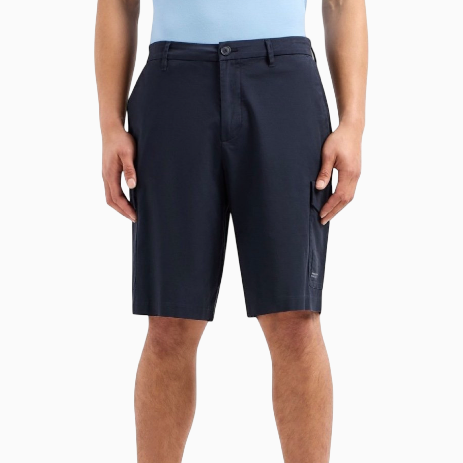 Мъжки сини къси панталони Armani Exchange 3DZS07 ZN3TZ Front View