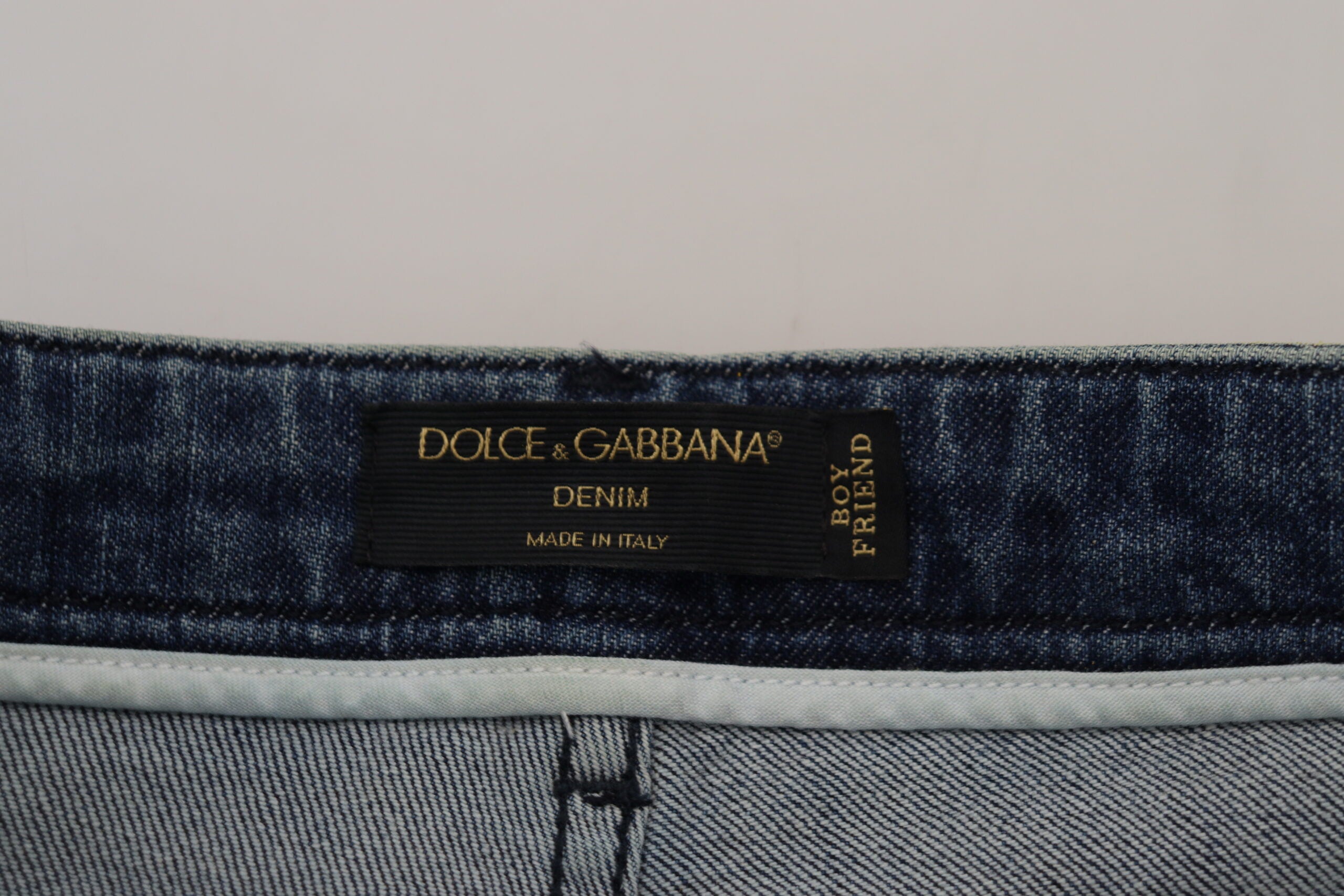 Шикозни прави дънки с висока талия Dolce & Gabbana в наситено жълто