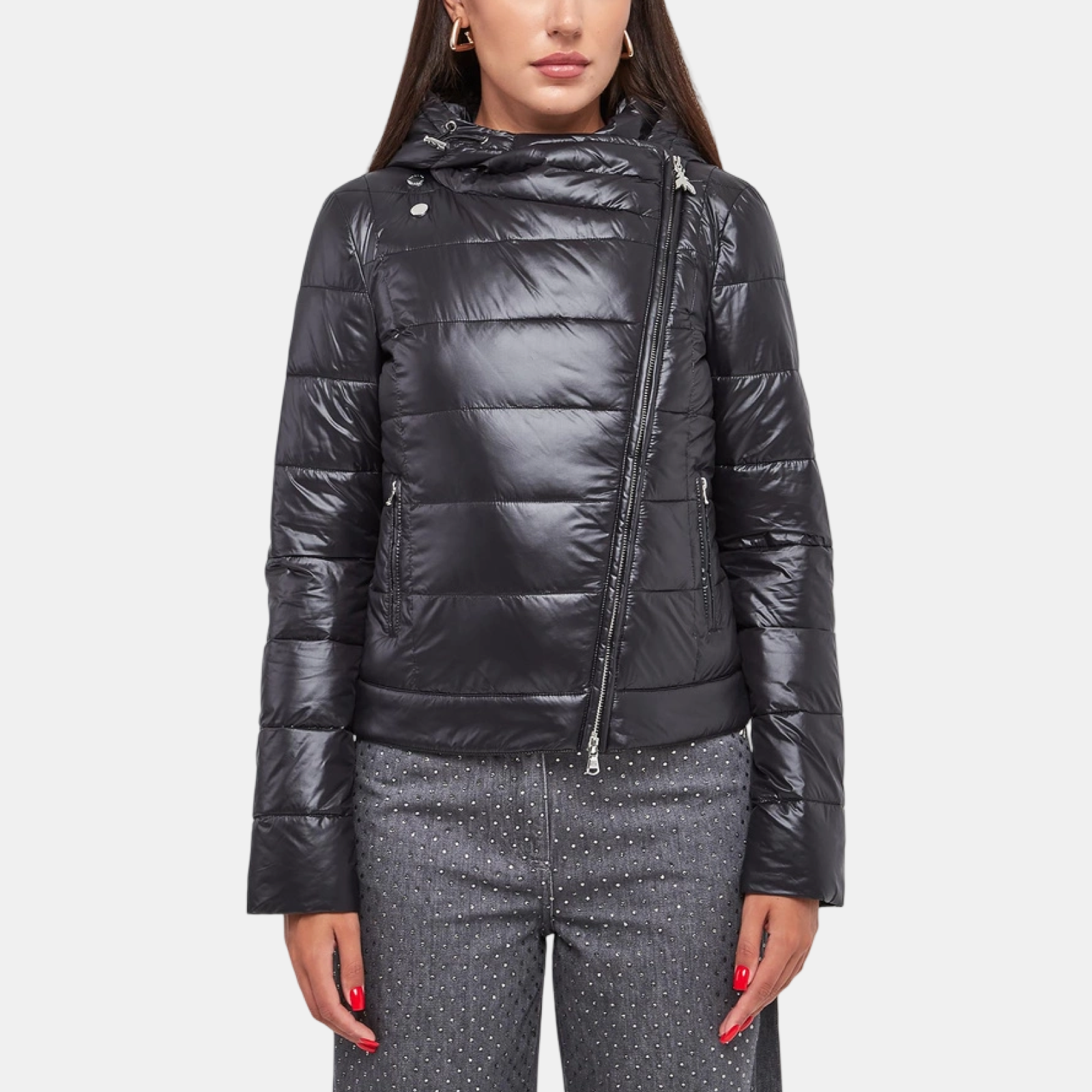 Дамско черно яке Patrizia Pepe Women Jacket 8O0135 A503 K103 Front View