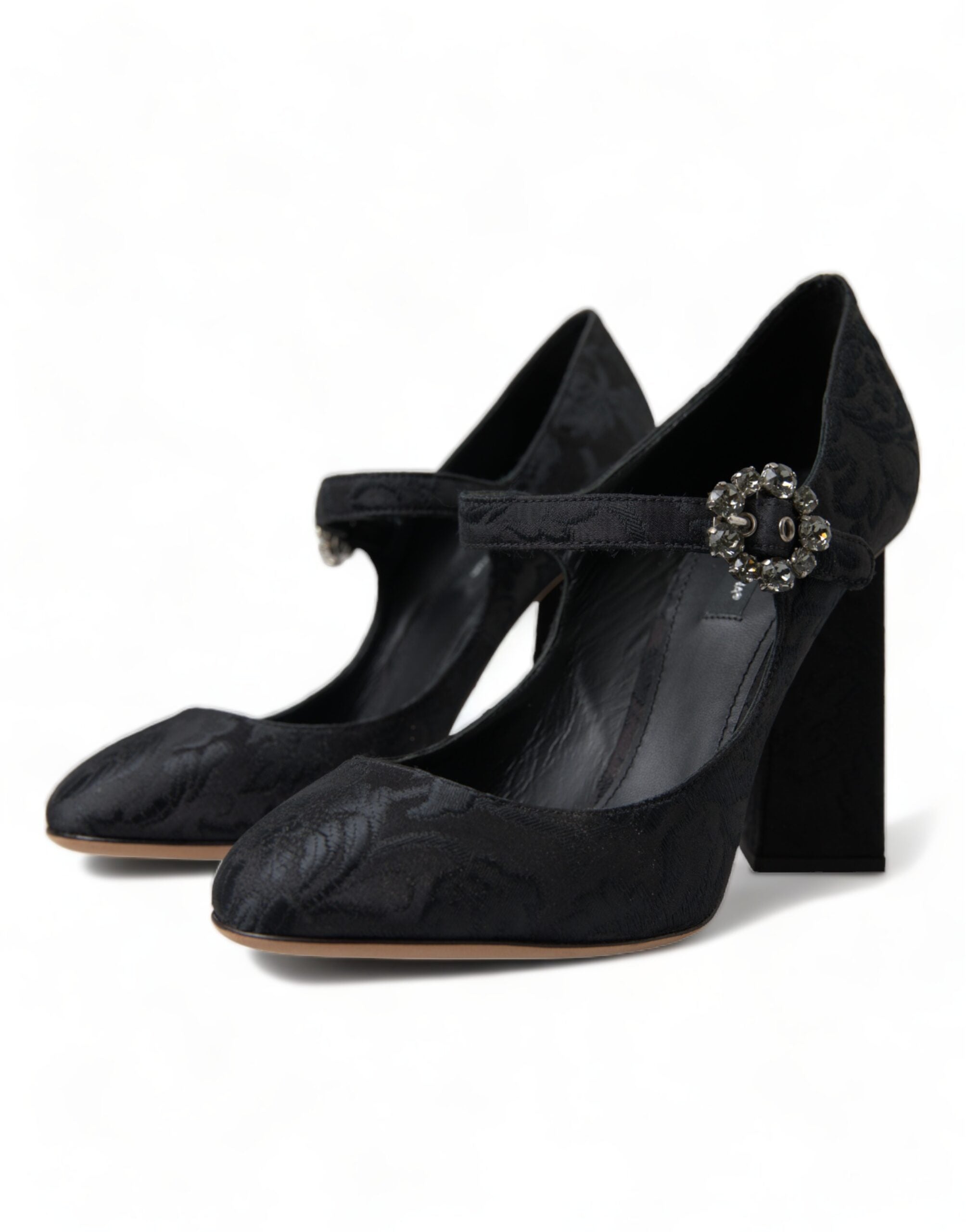 Dolce & Gabbana шикозни черни брокатени помпи Mary Janes