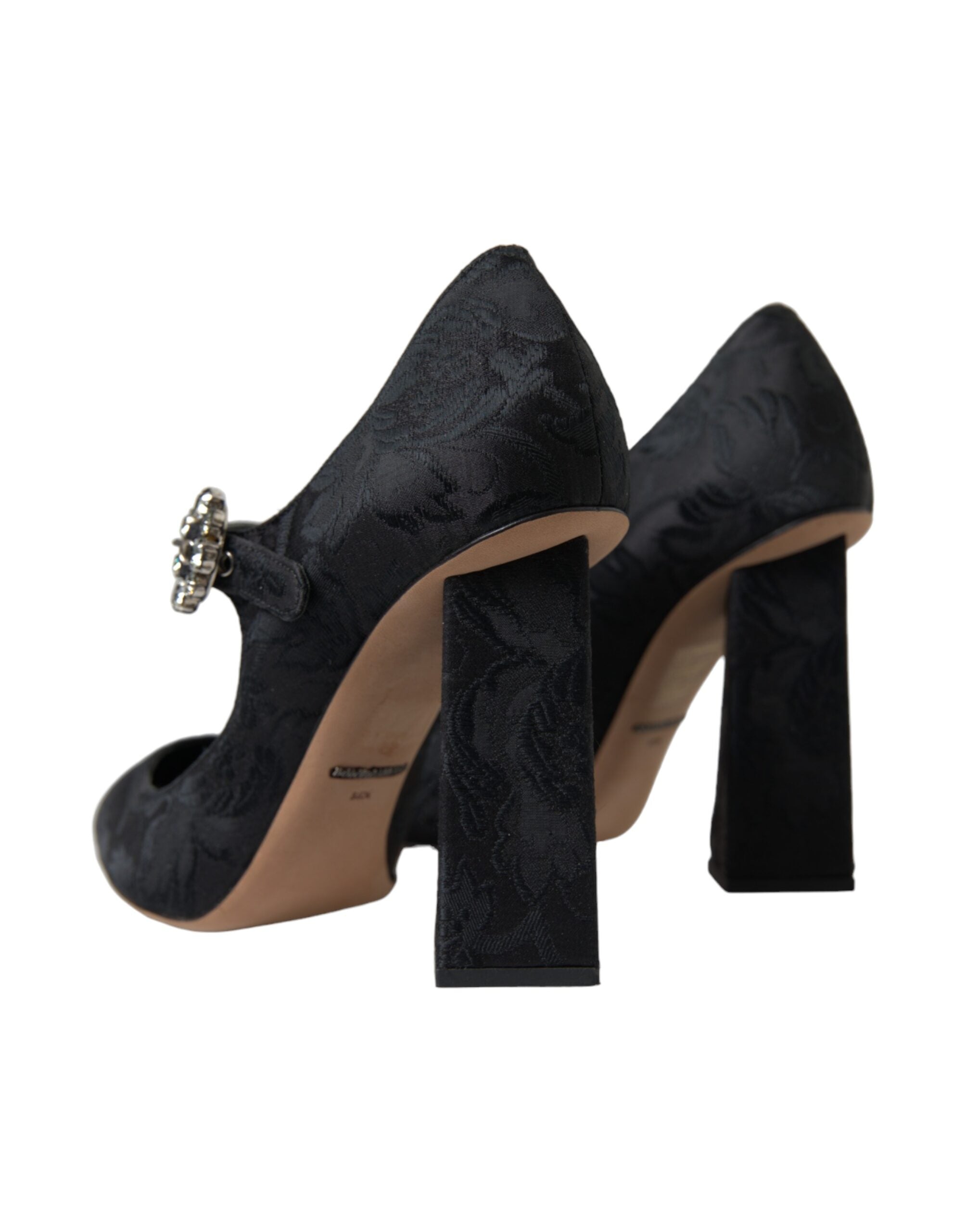 Dolce & Gabbana шикозни черни брокатени помпи Mary Janes