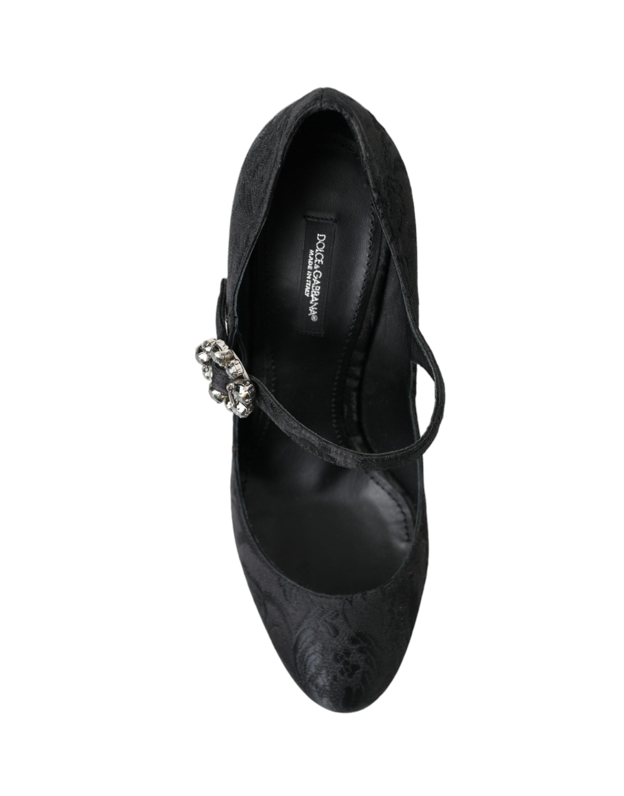 Dolce & Gabbana шикозни черни брокатени помпи Mary Janes