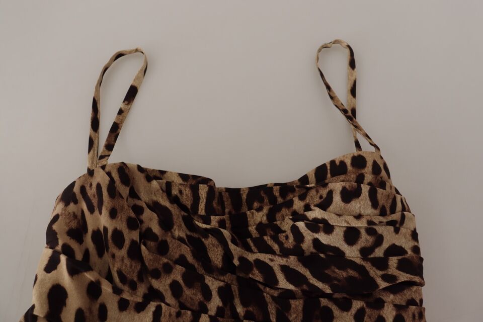 Елегантна кеди рокля с леопардов принт Dolce & Gabbana