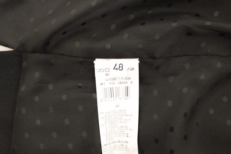 Dolce & Gabbana Елегантна черна вълнена копринена рокля