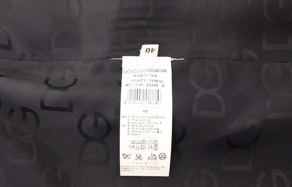 Dolce & Gabbana Елегантен елек от вълна и коприна в сиво райе