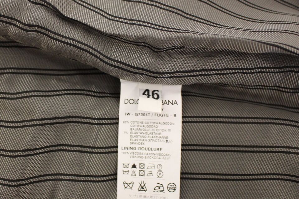 Dolce & Gabbana Елегантна сива памучна еластична рокля