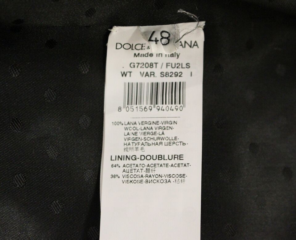 Dolce & Gabbana Елегантен сив вълнен официален елек