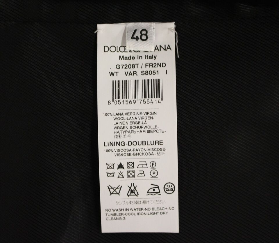 Елегантна вълнена жилетка на сиви райета Dolce & Gabbana