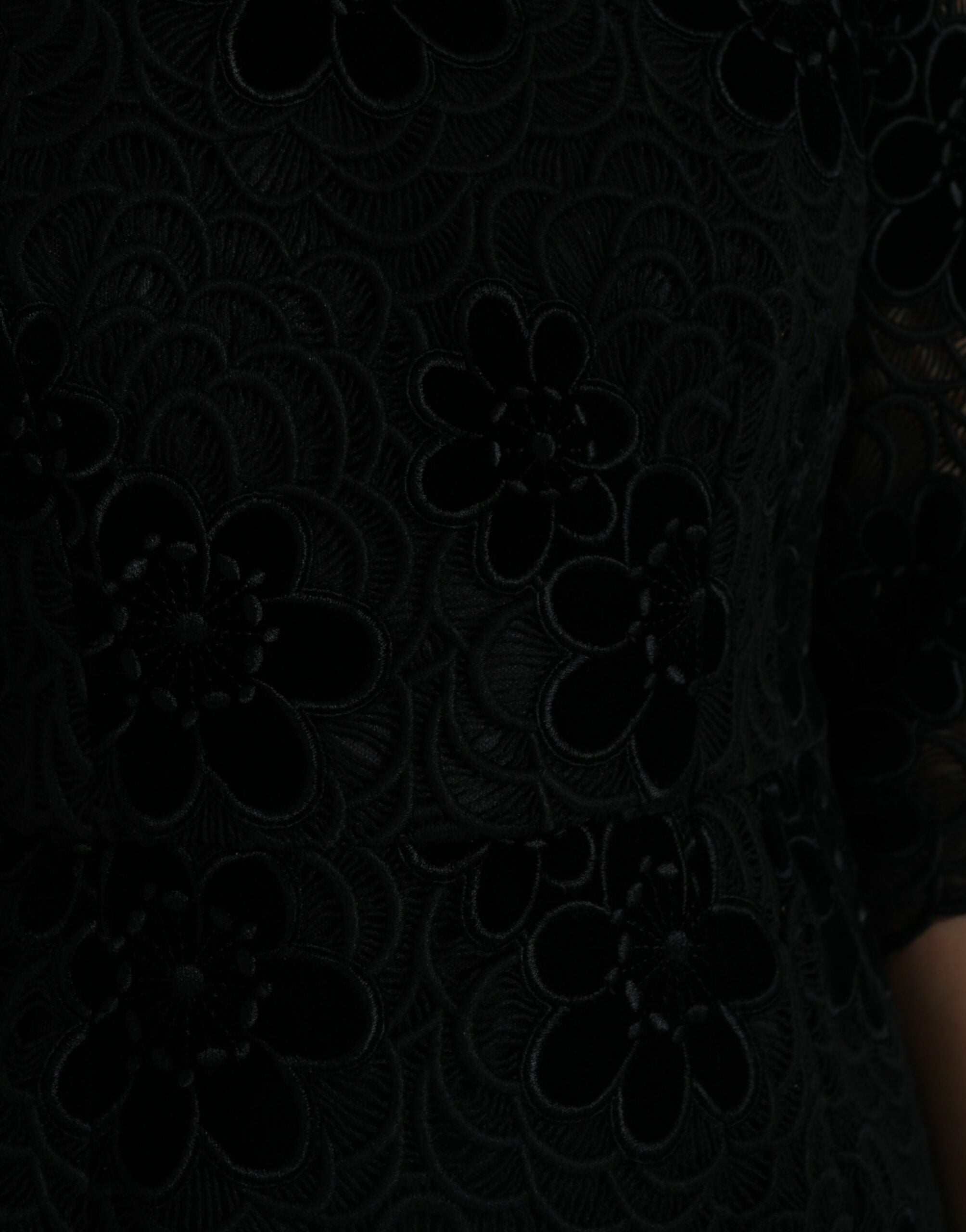 Елегантна флорална дантелена рокля-калъф на Dolce & Gabbana