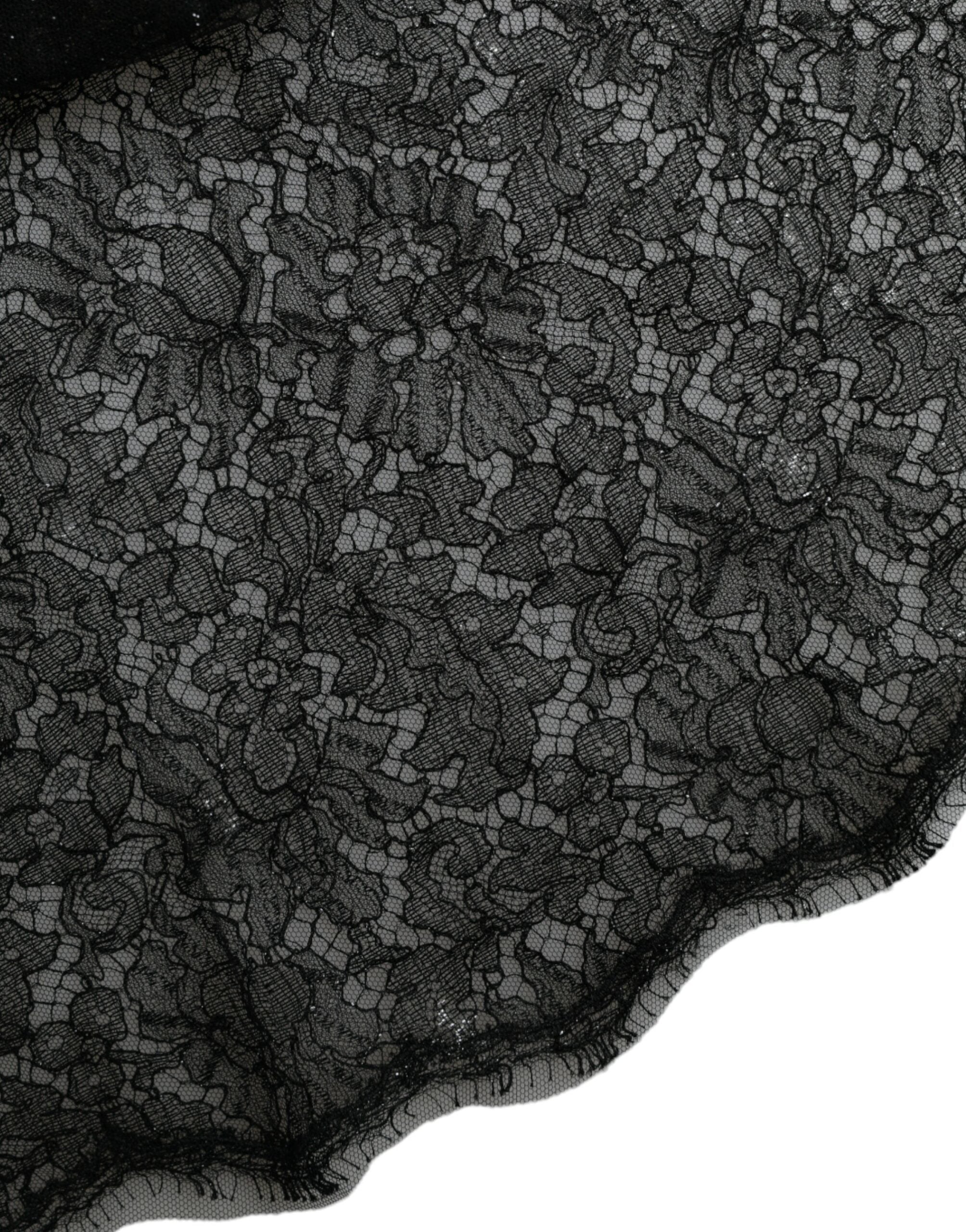 Dolce & Gabbana Елегантна дантелена миди рокля на цветя