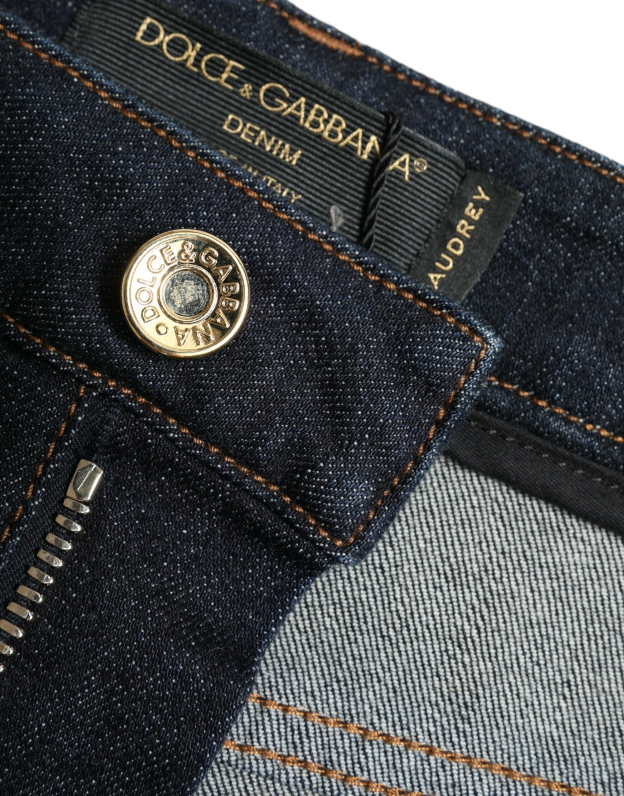 Елегантни дънкови дънки Dolce & Gabbana със средна талия