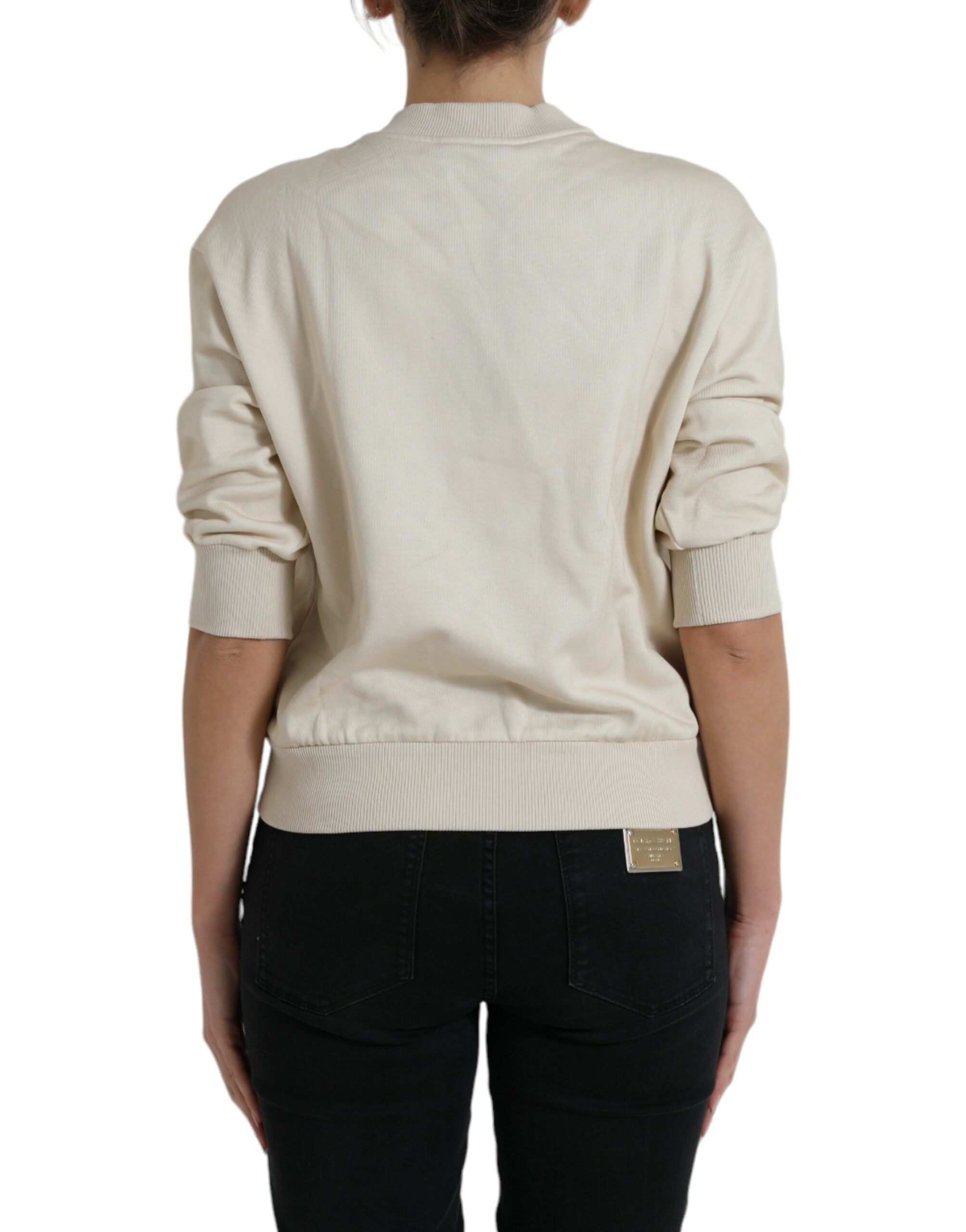 Елегантен пуловер с деколте с щампа в джунглата на Dolce & Gabbana