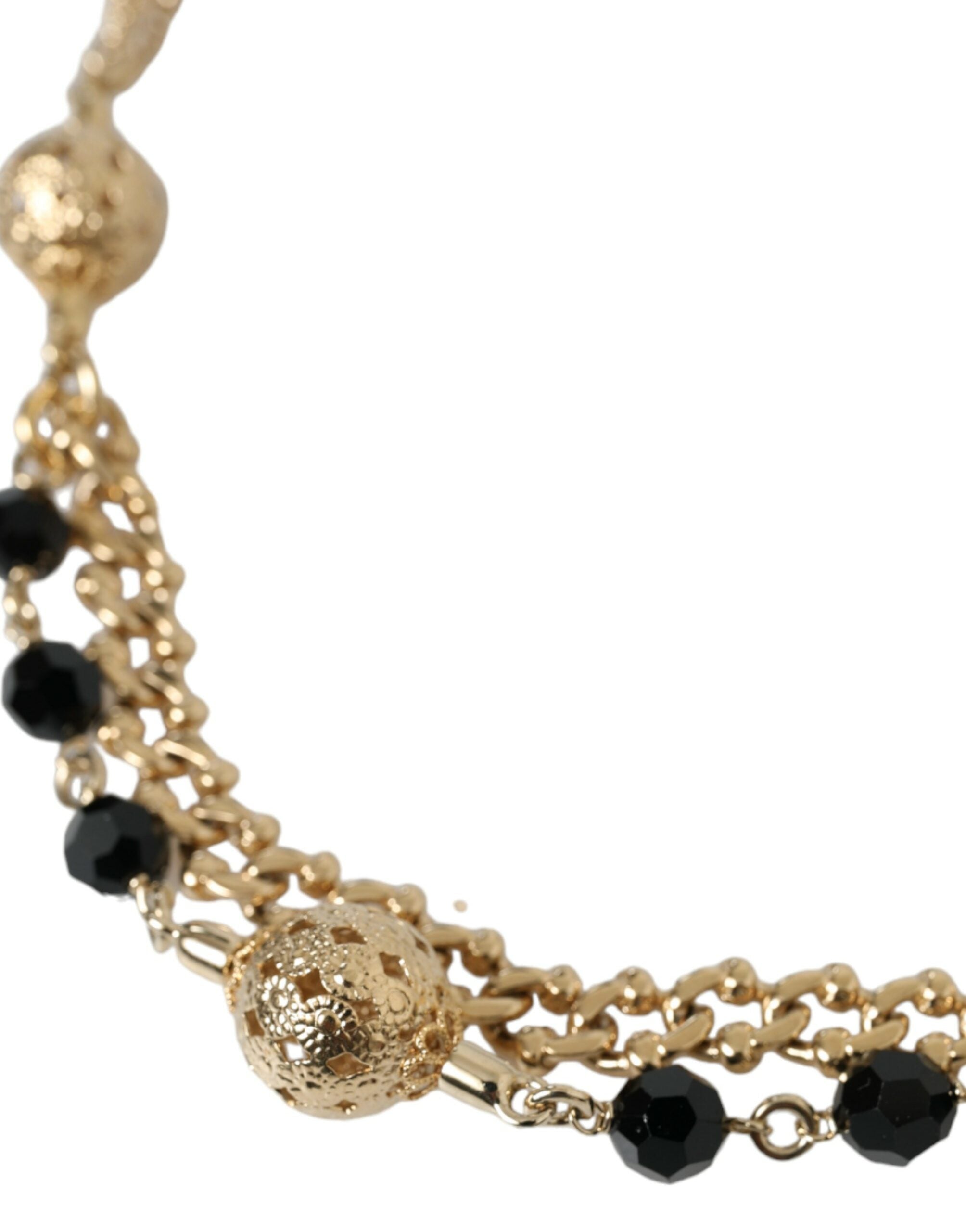 Dolce & Gabbana елегантен кристален кожен колан за талия