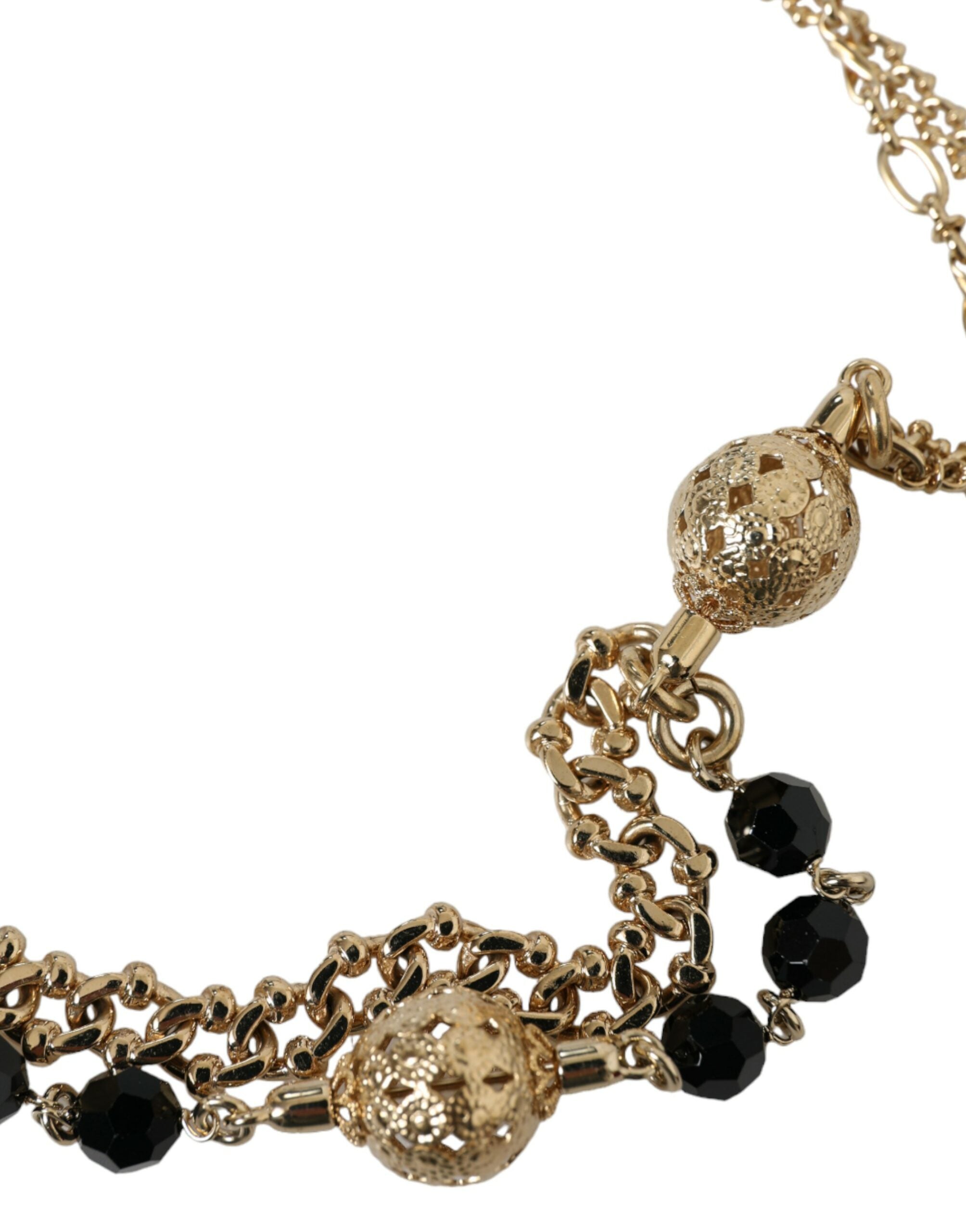 Dolce & Gabbana елегантен кристален кожен колан за талия