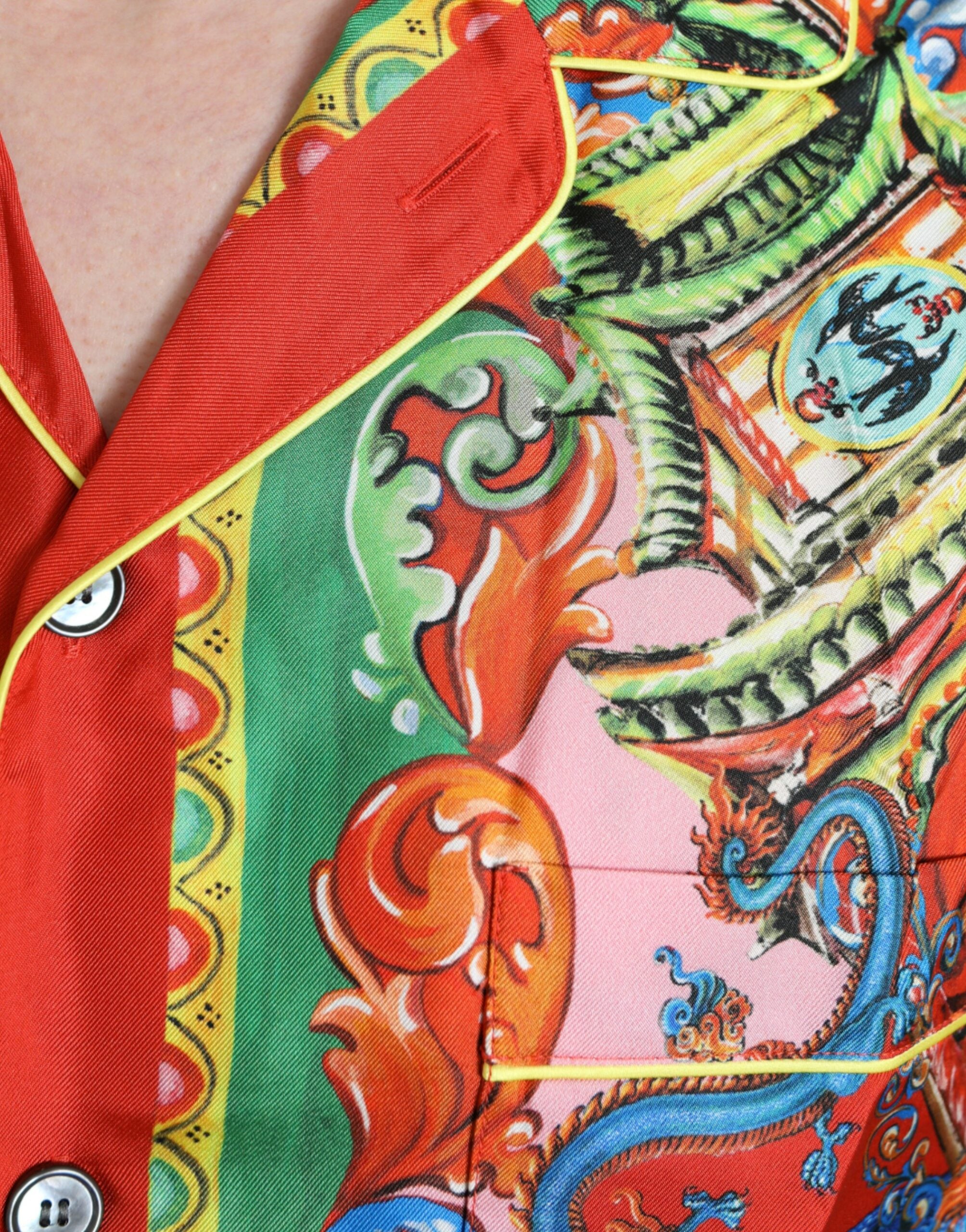 Dolce & Gabbana Ежедневна риза с многоцветни шарки и копчета