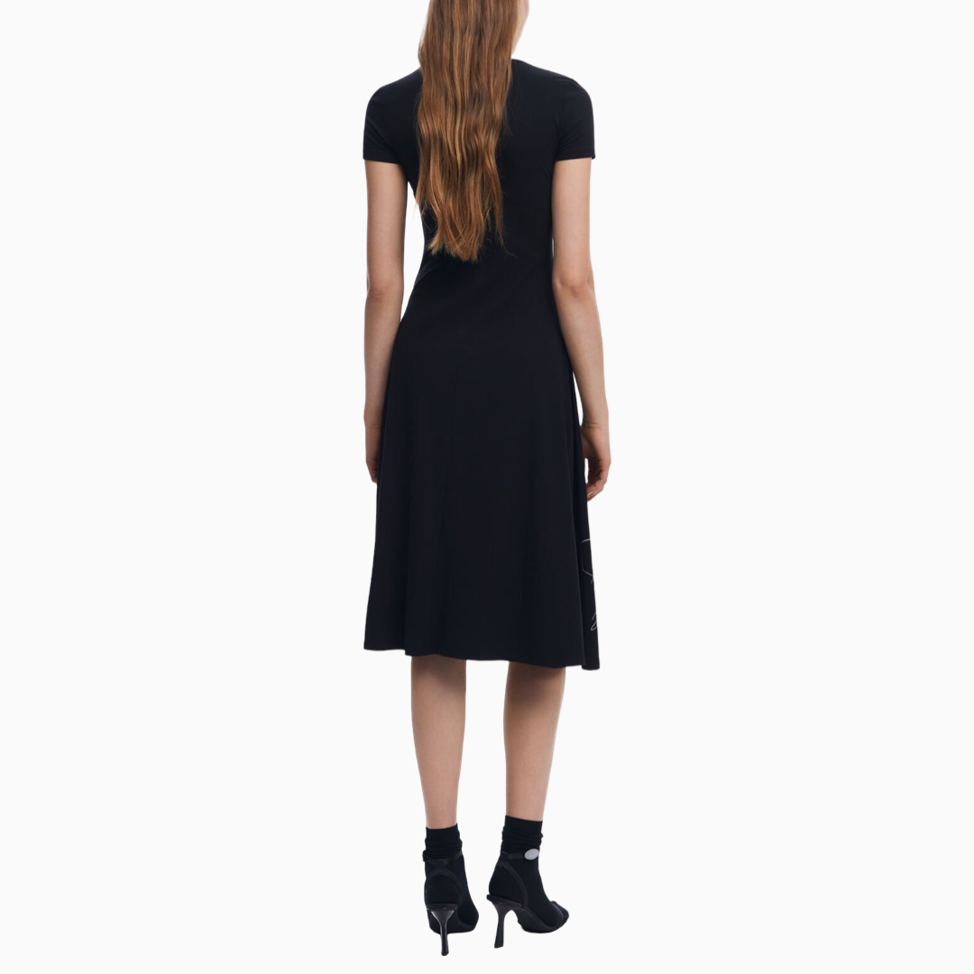 Дамска черна рокля Desigual 25SWVK03
