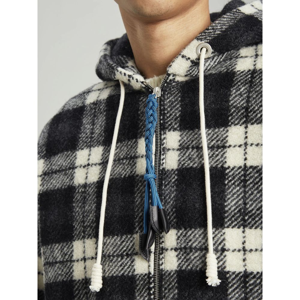 Palm Angels Archival Check Cashmere Hooded Men Jacket