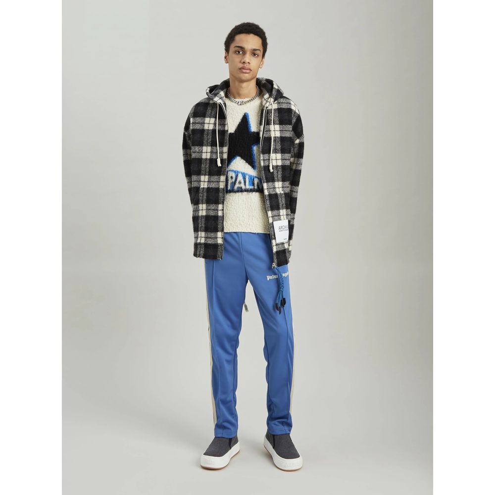Palm Angels Archival Check Cashmere Hooded Men Jacket