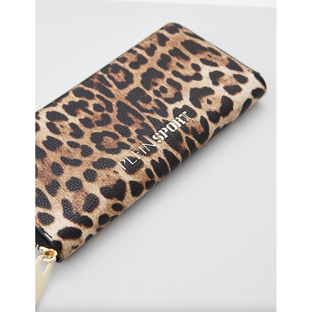 Дамско клъч портмоне Women’s clutch wallet Plein Sport in Leopard print logo view