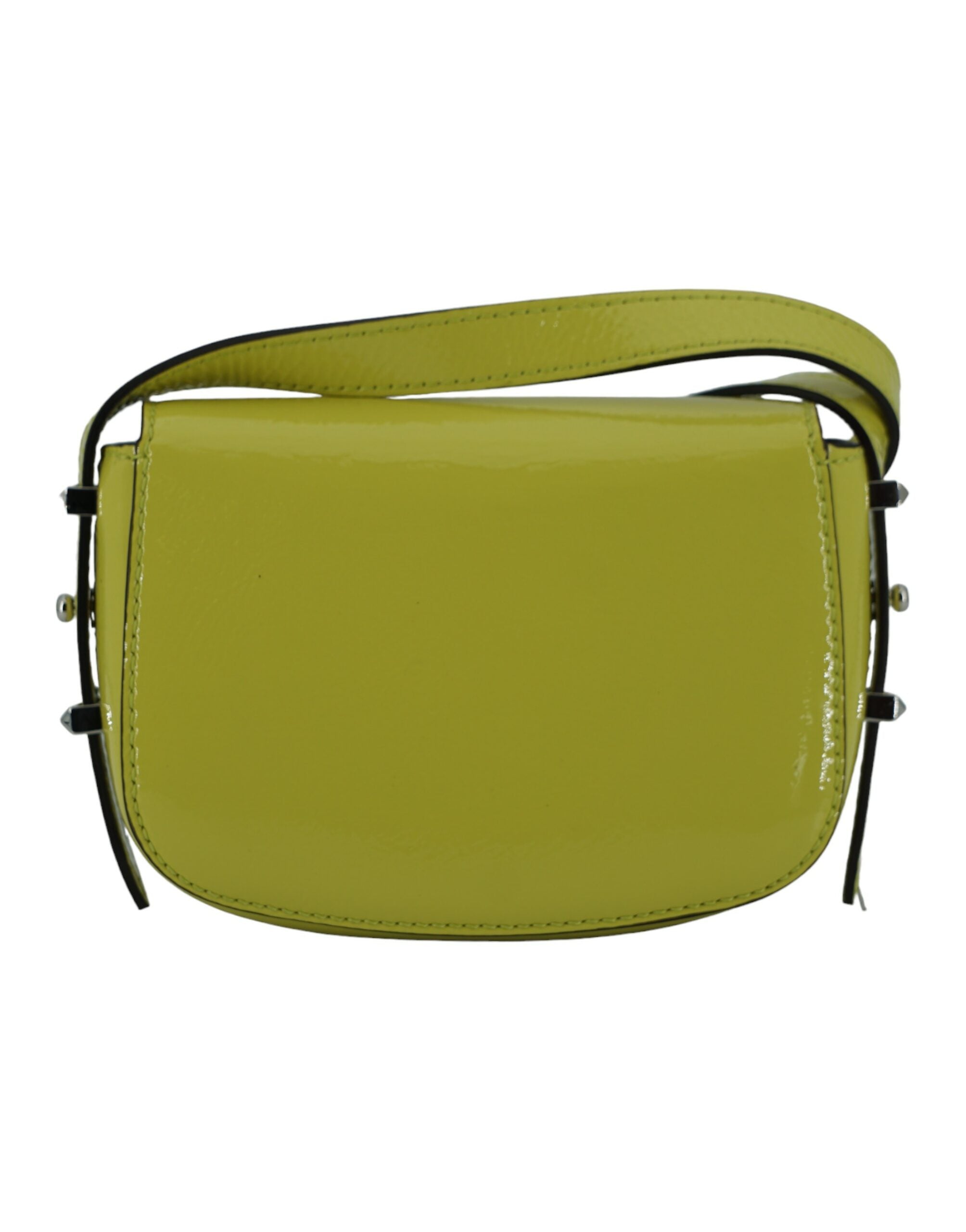 Jimmy Choo Lime Yellow кожена малка чанта през рамо