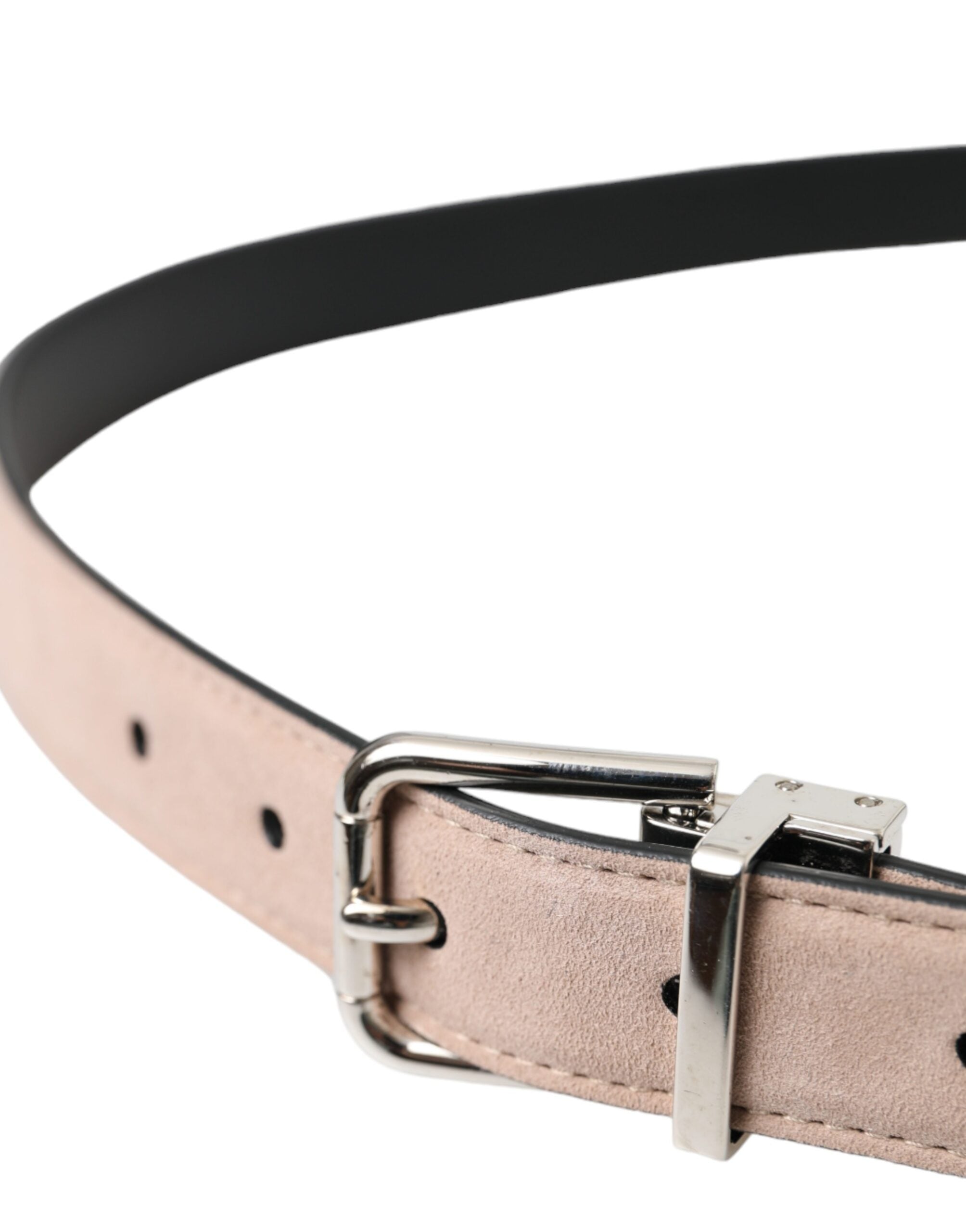 Мъжки велурен колан Men’s luxury suede belt DOLCE & GABBANA BC4337 BV958 89651 Beige close up buckle view