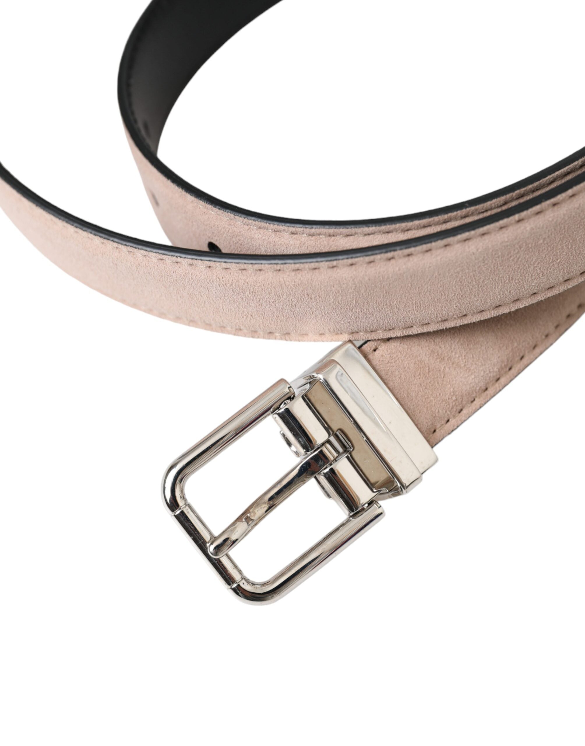 Мъжки велурен колан Men’s luxury suede belt DOLCE & GABBANA BC4337 BV958 89651 Beige buckle view