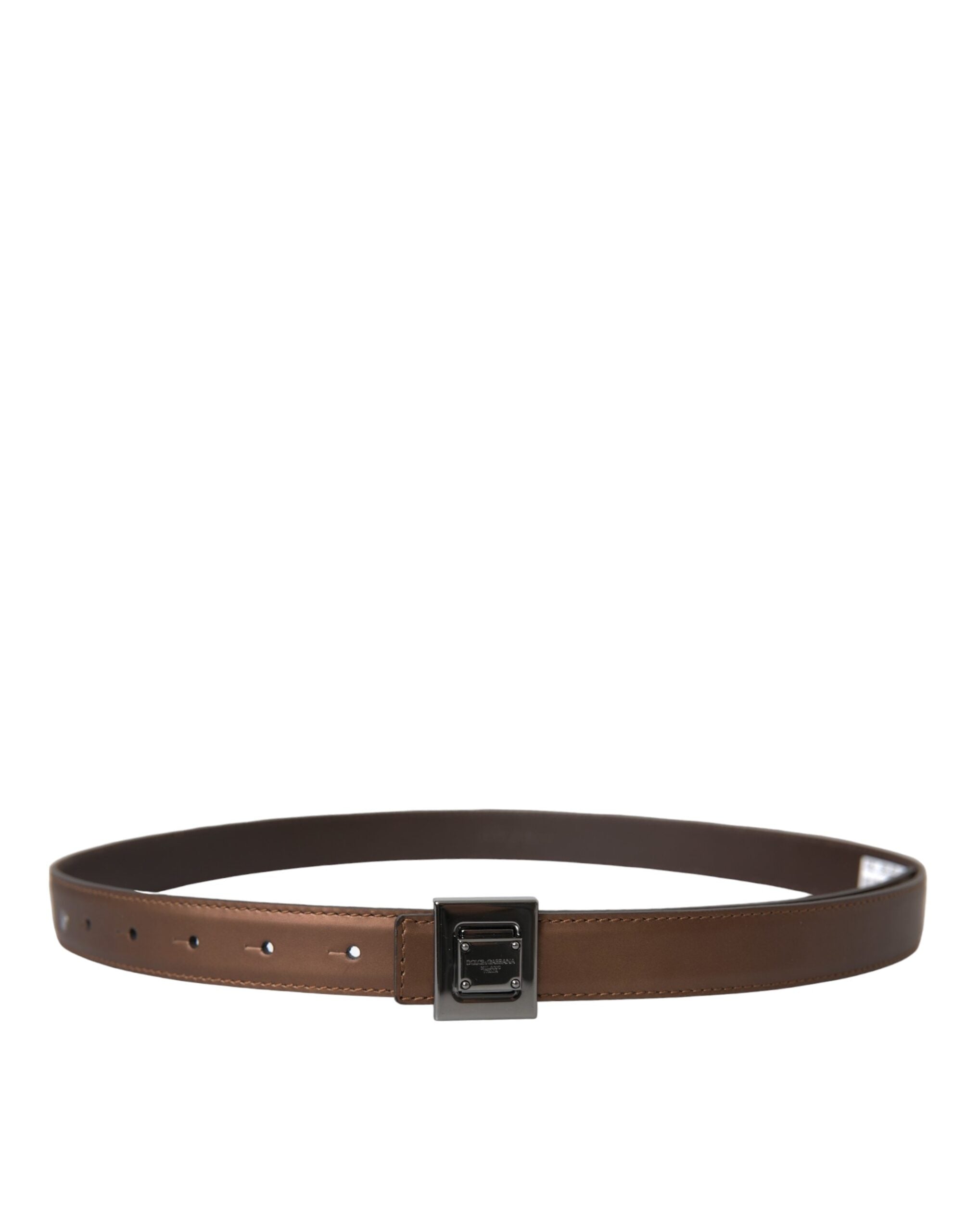 Дамски луксозен колан от естествена кожа Women’s luxury leather belt Dolce & Gabbana in bronze color