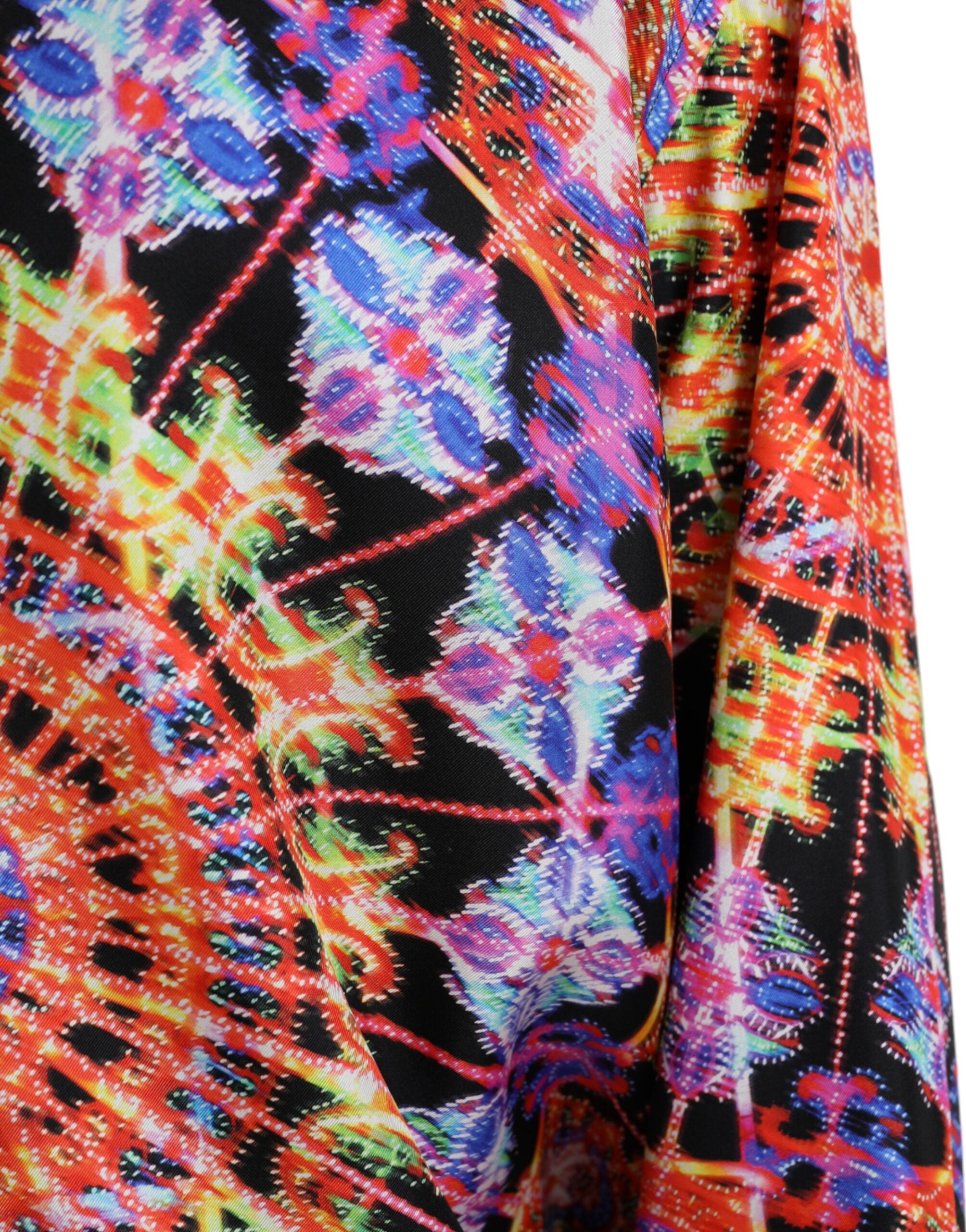 Копринена мъжка ежедневна риза Dolce & Gabbana Multicolor Luminarie