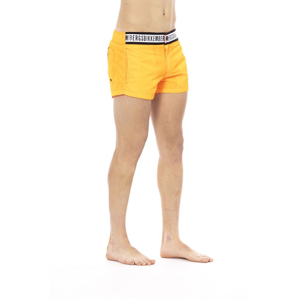 Bikkembergs Orange Polyamide Swim Short Men