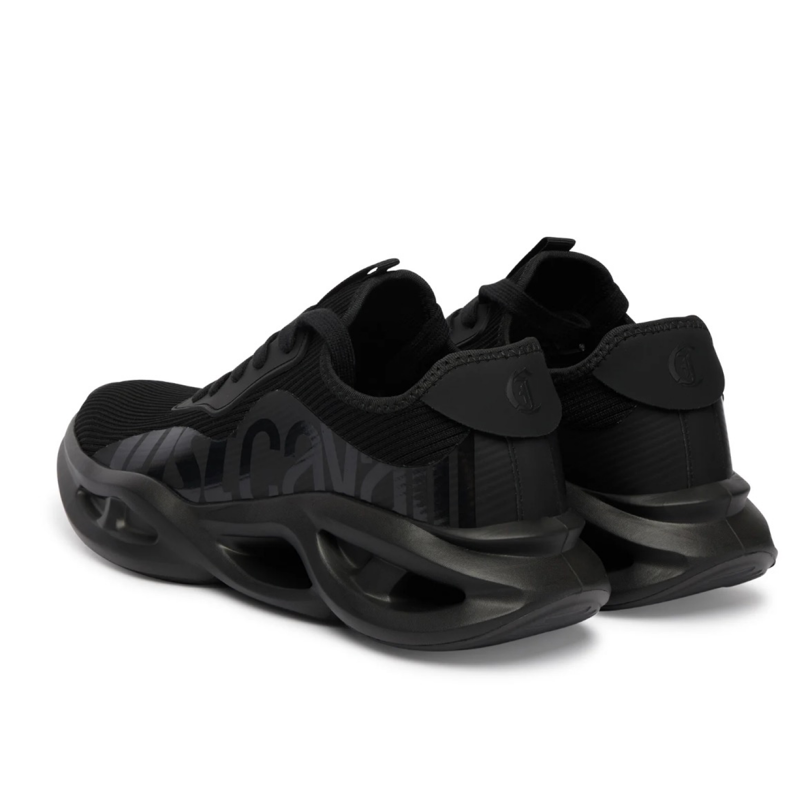 Мъжки черни маратонки Just Cavalli Fondo Vannie 80QA3SV1 ZSE45 899 Men Sneakers Medial View