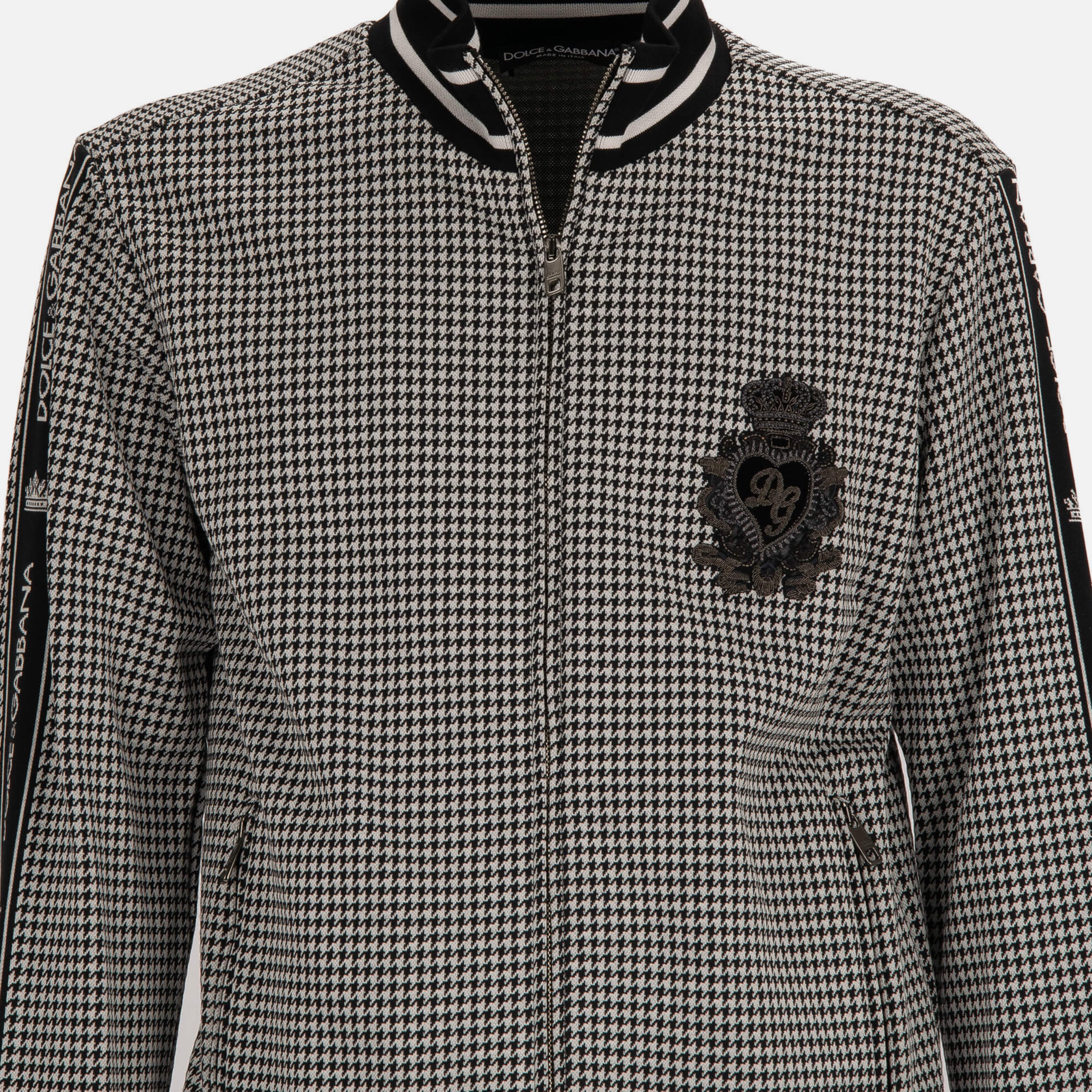 Мъжко жакардово яке Men’s jacquard jacket DOLCE & GABBANA G9OL0Z G7TUH S8350 close up front view