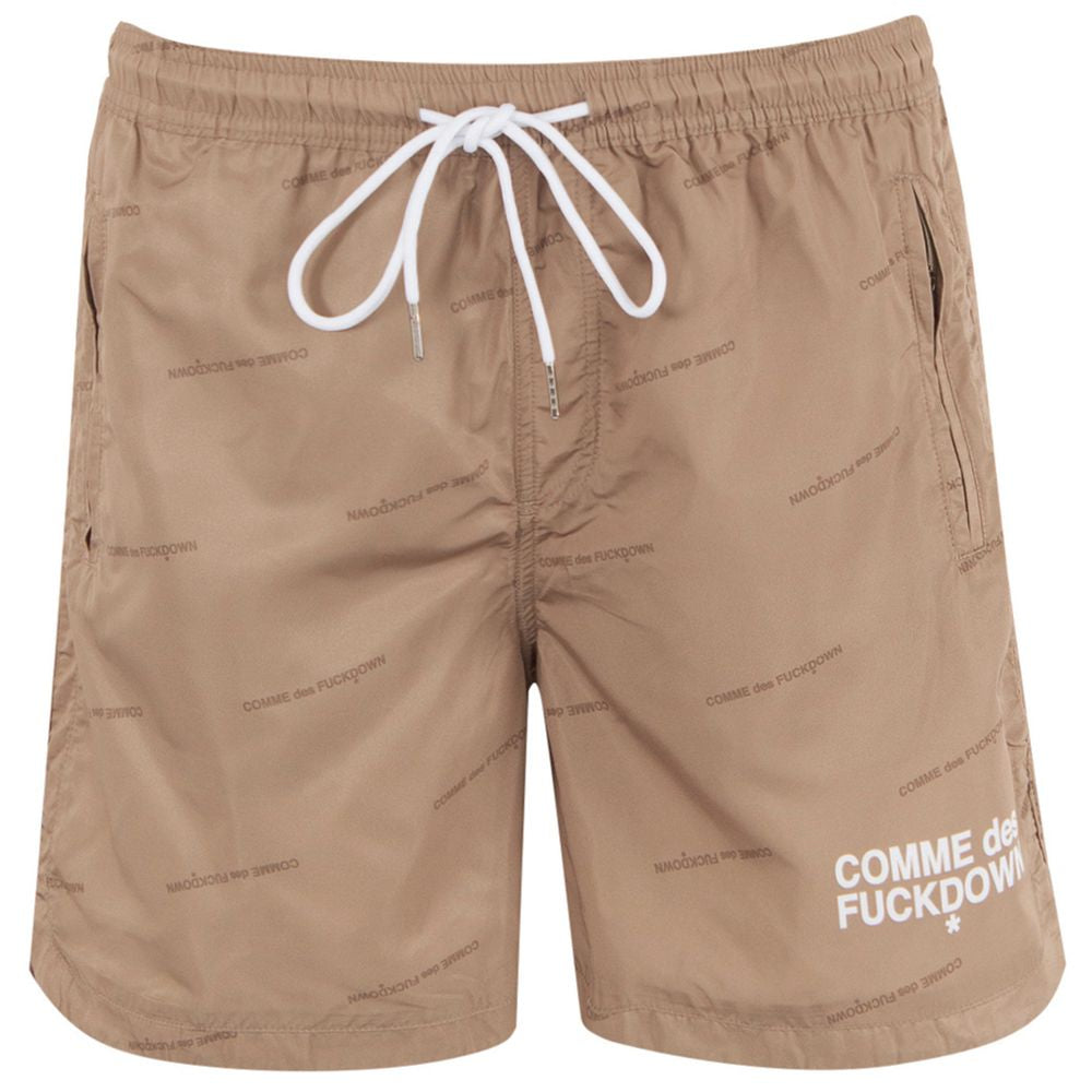 Мъжки бързосъхнещи бански в бежово Men’s swimwear Comme des Fuckdown in Beige