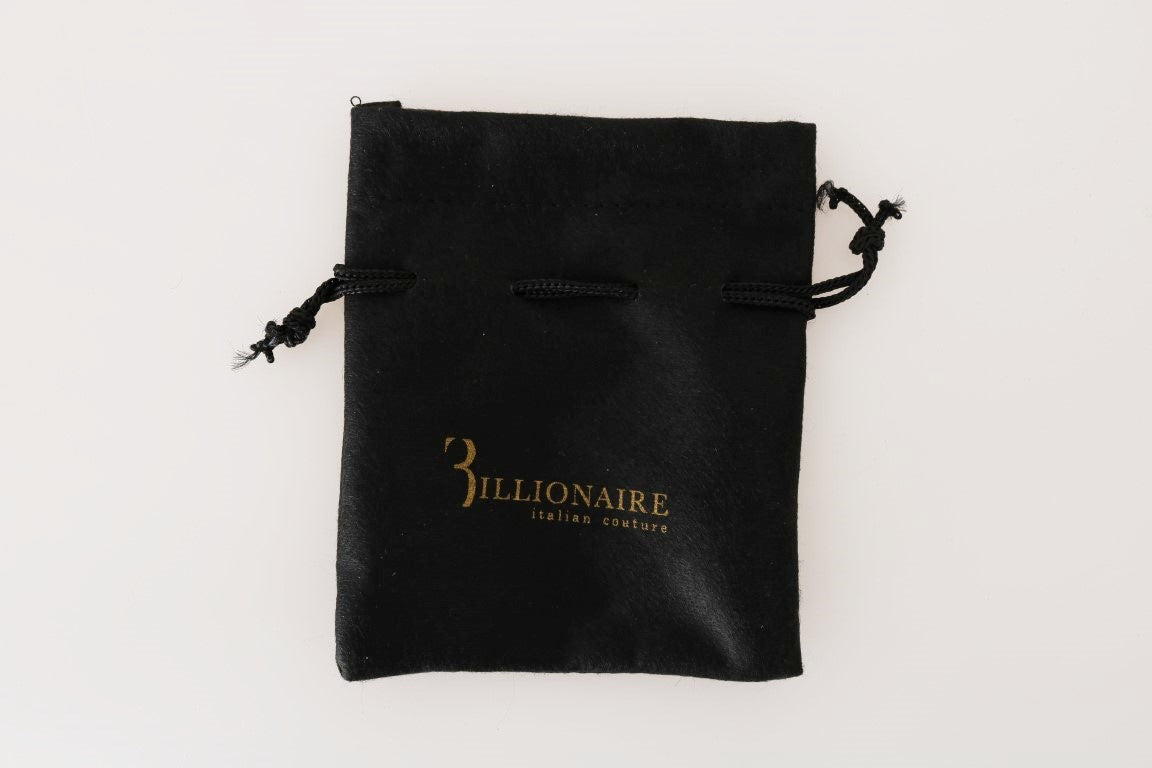 Изящен мъжки портфейл от черна кожа Billionaire Italian Couture