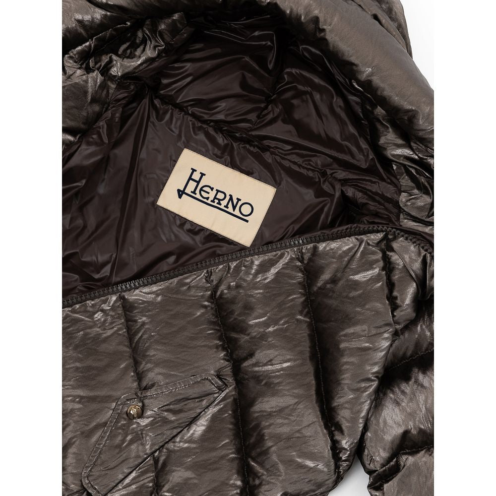 Дамско парка яке Women’s long padded parka jacket Herno PI1338D12402 8100 detail view