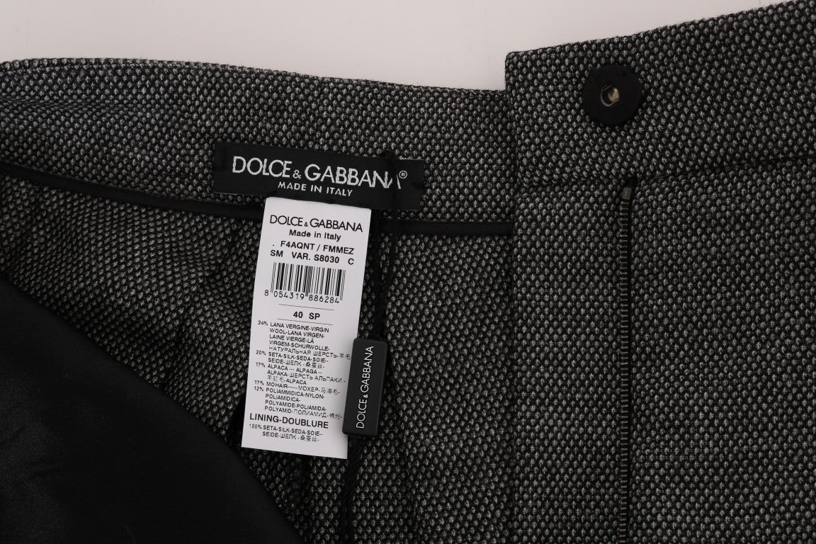 Шик вълнени мини шорти с висока талия Dolce & Gabbana
