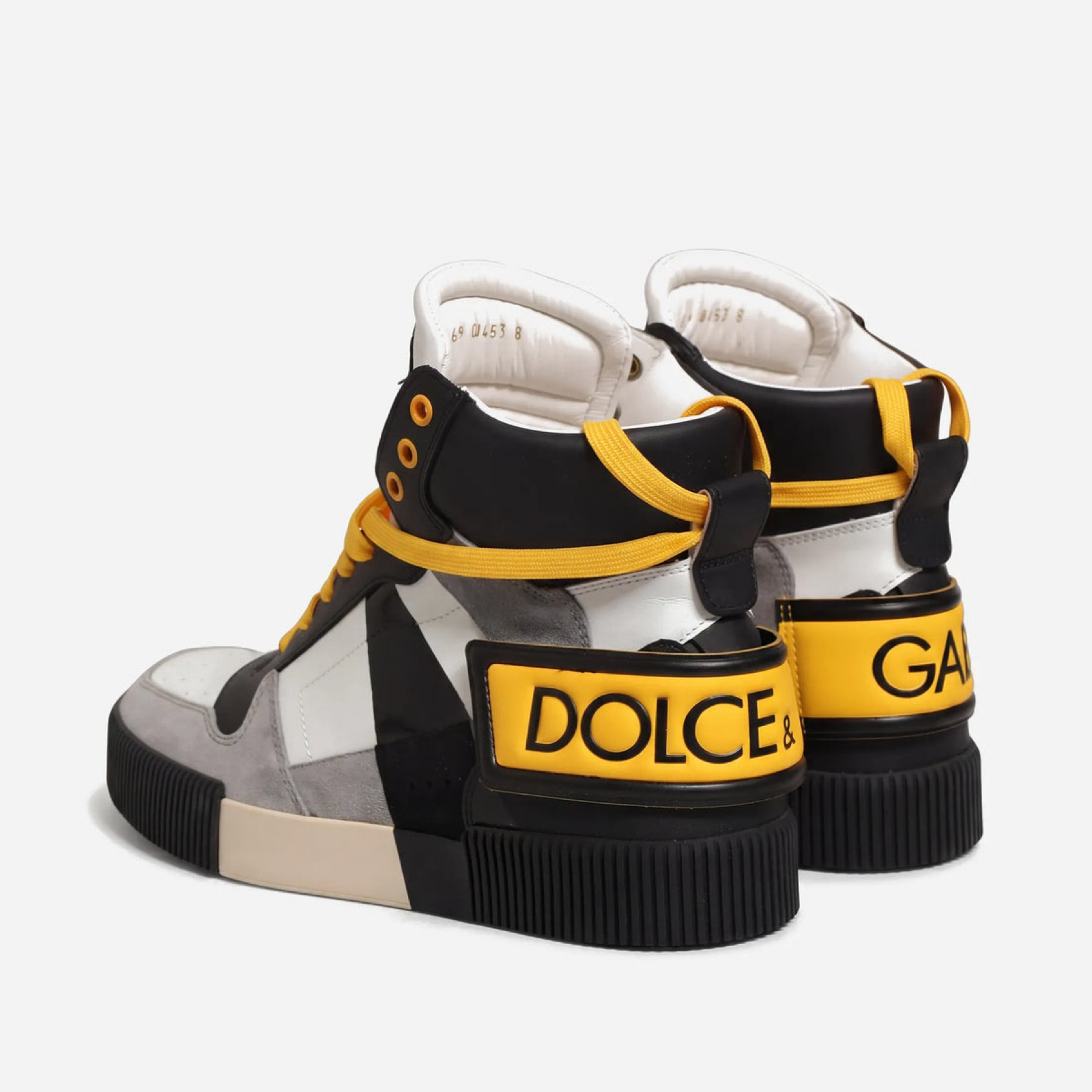 Dolce & Gabbana Milano 1984 Men High Top Sneakers Heel View