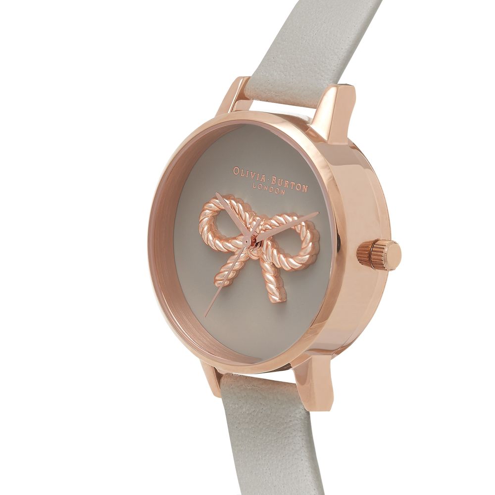 Сив часовник от синтетична кожа Olivia Burton