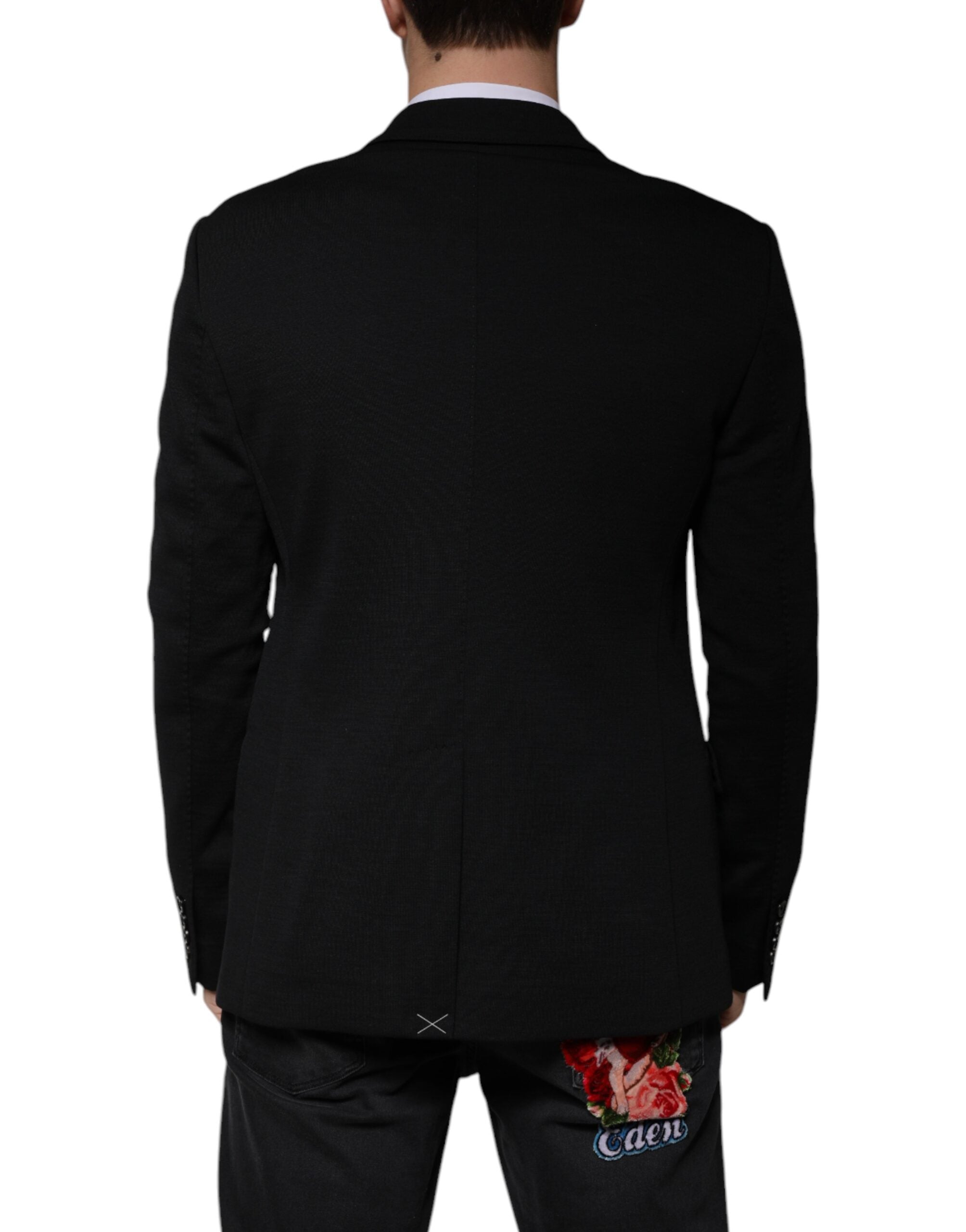 Dolce & Gabbana, черен вълнен официален блейзър с едноредно гърне