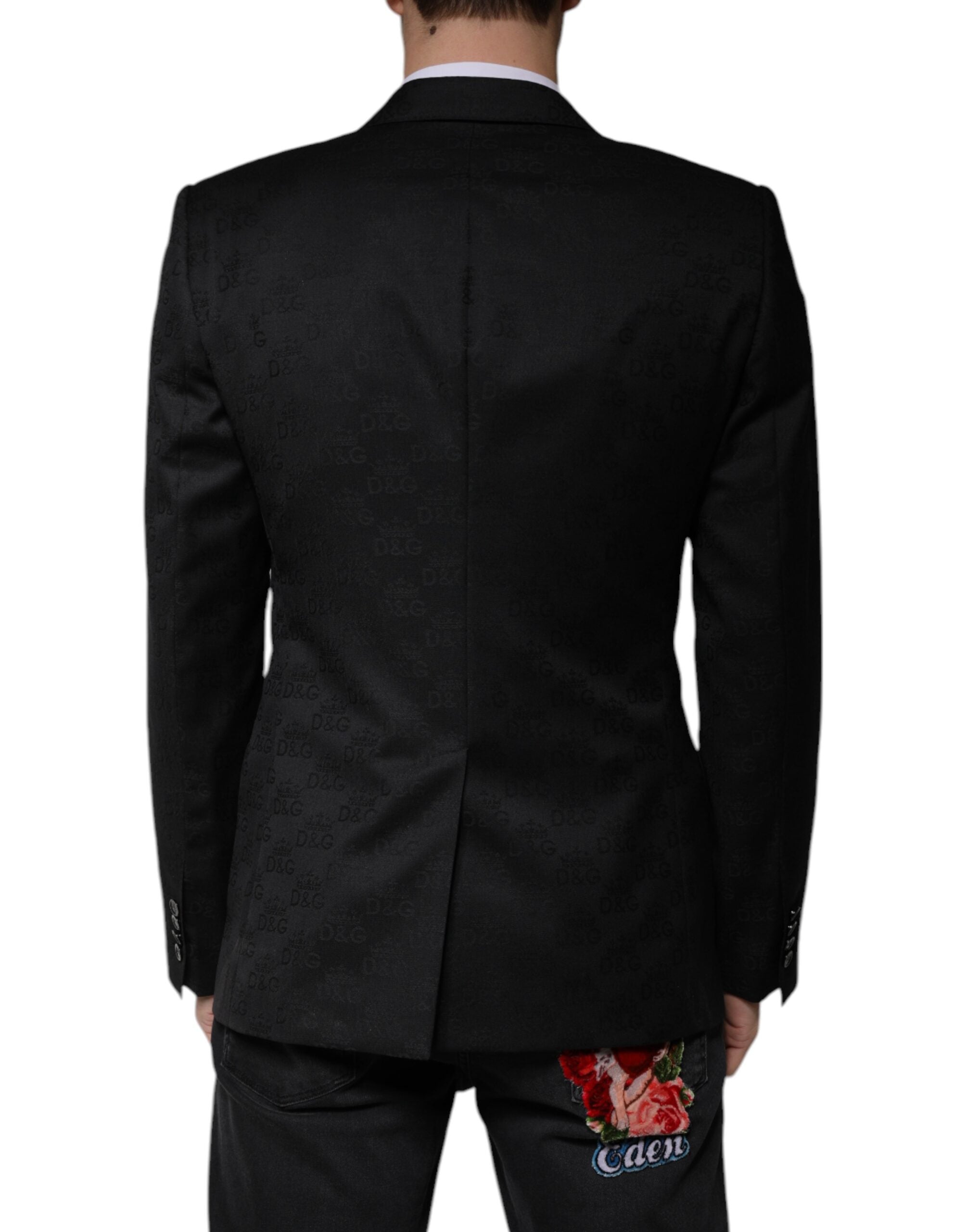 Dolce & Gabbana, черен вълнен официален блейзър с едноредно гърне